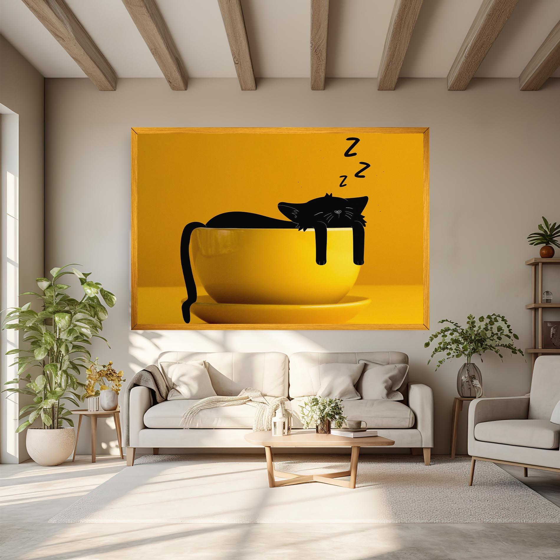 Leinwandbild Cat In A Cup mockup 6