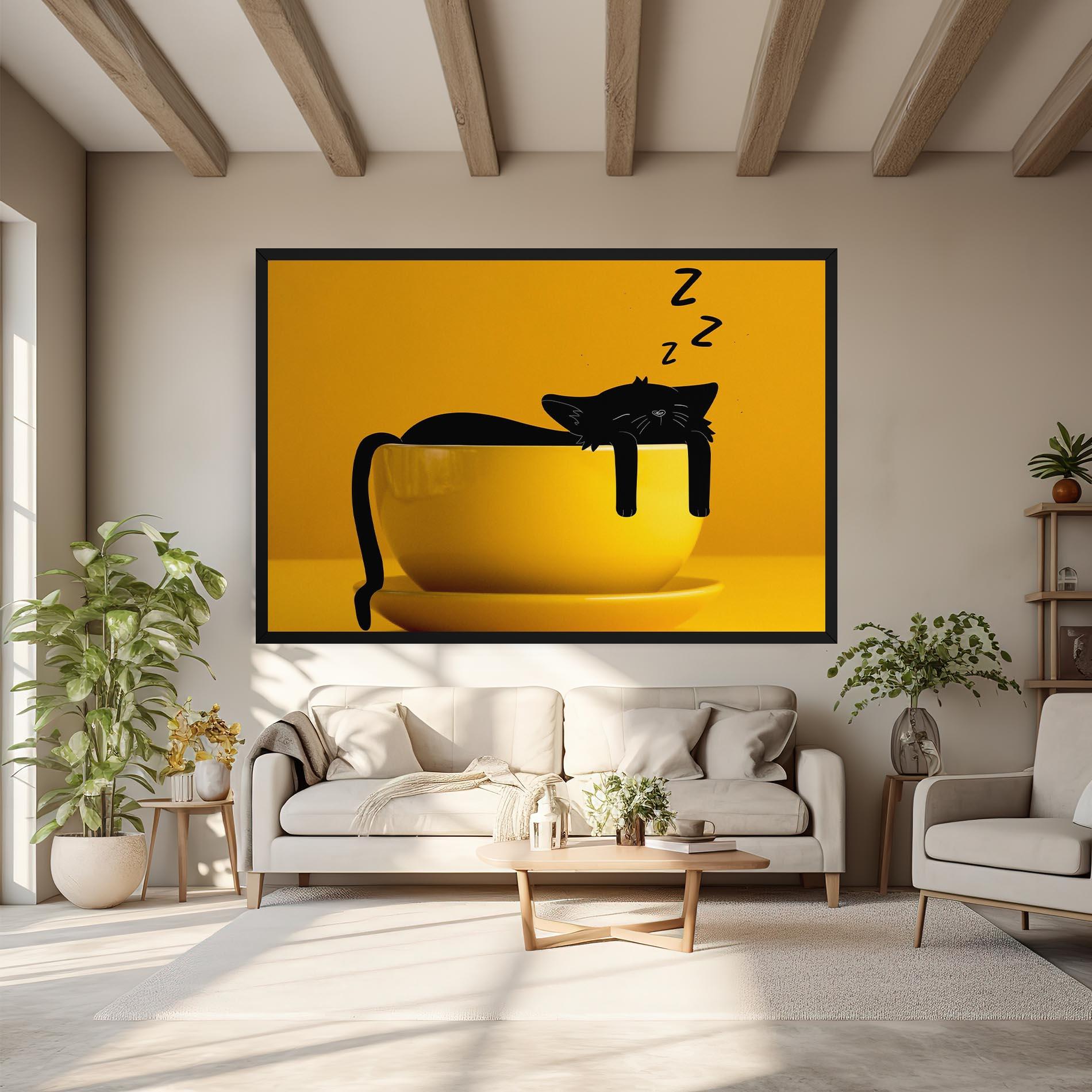 Leinwandbild Cat In A Cup mockup 6