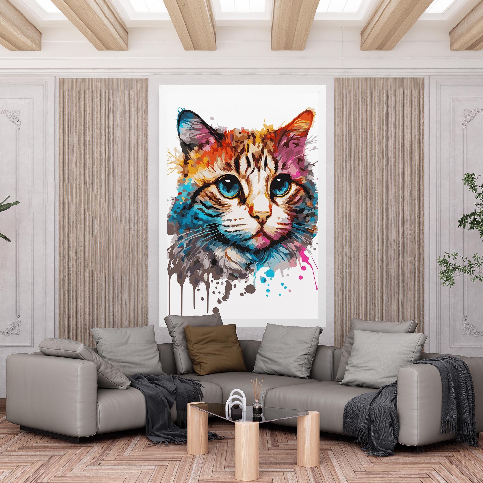 Leinwandbild Blue Eyes Cat mockup 6