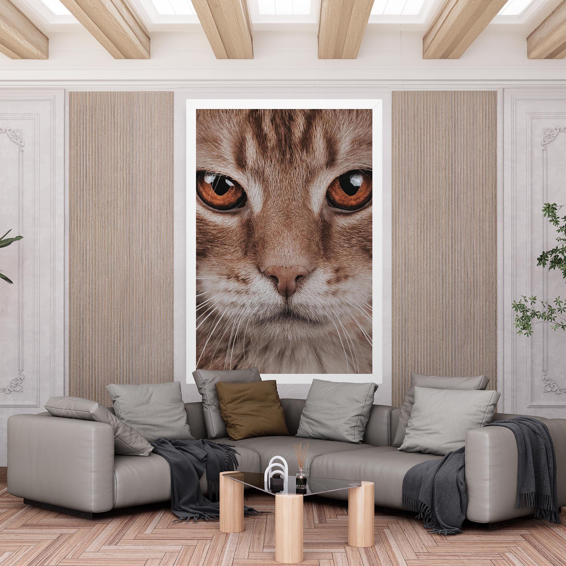 Leinwandbild Fire Eyes Cat mockup 6