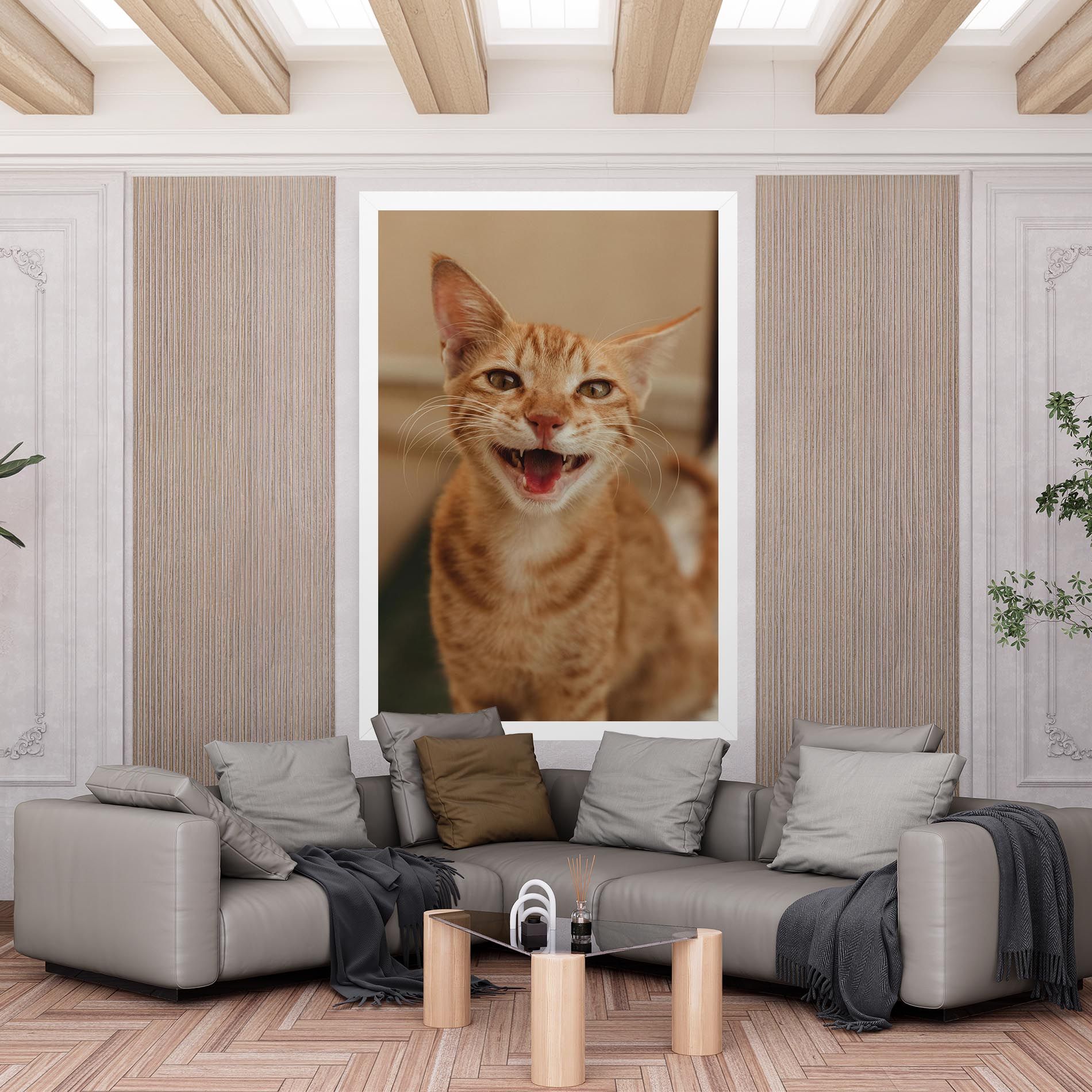 Orange Cat Smiling mockup 6