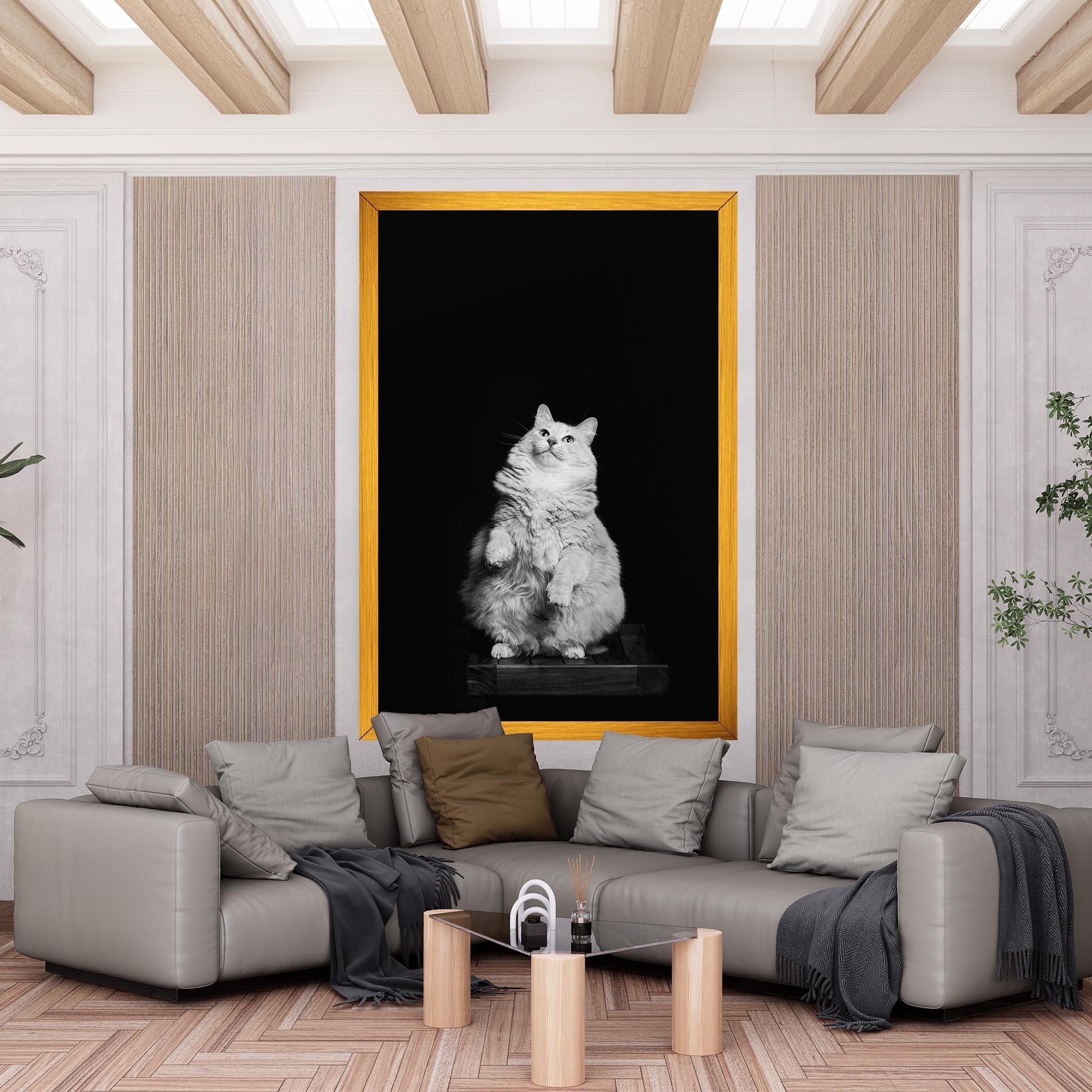Leinwandbild Big Fluffy Cat mockup 6