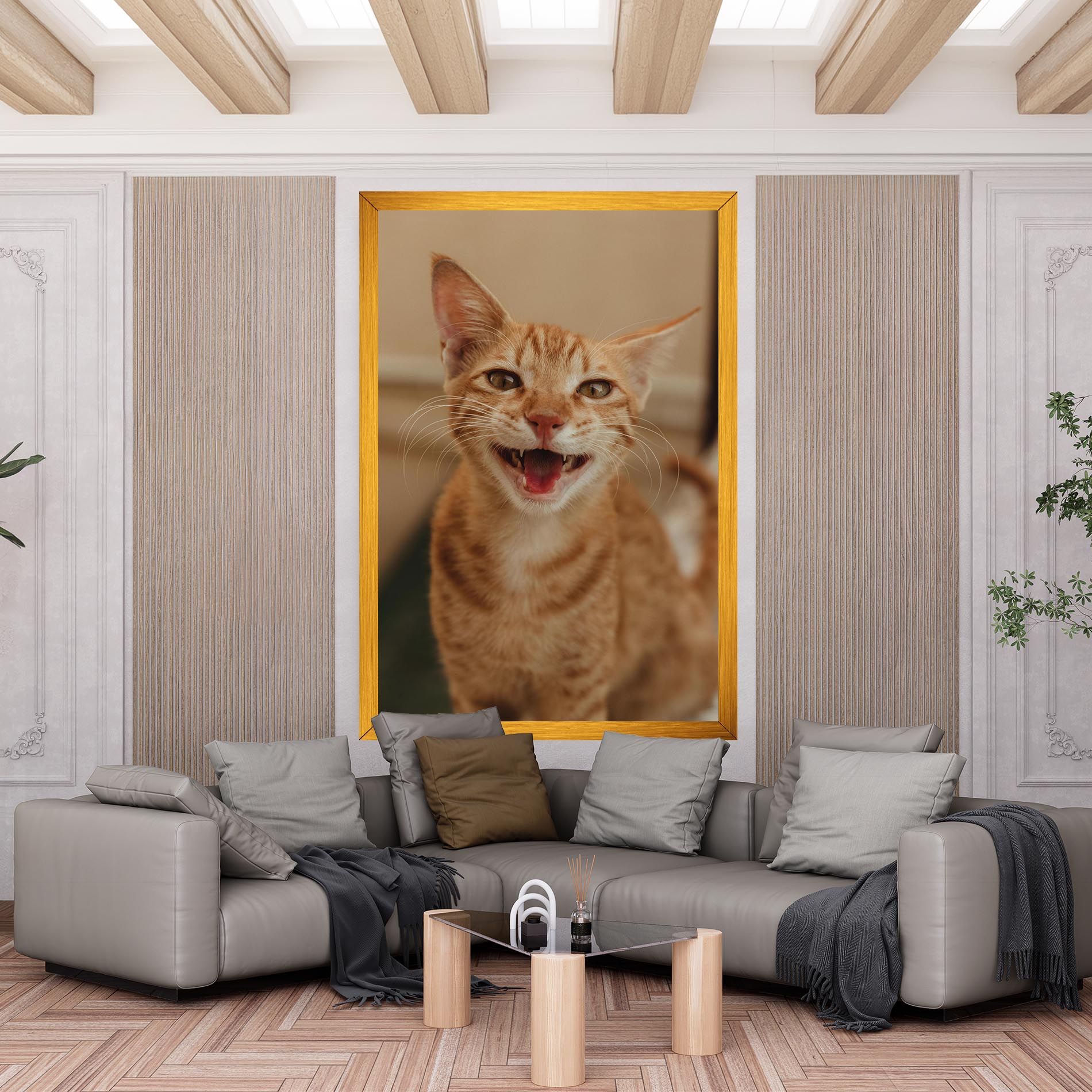 Orange Cat Smiling mockup 6