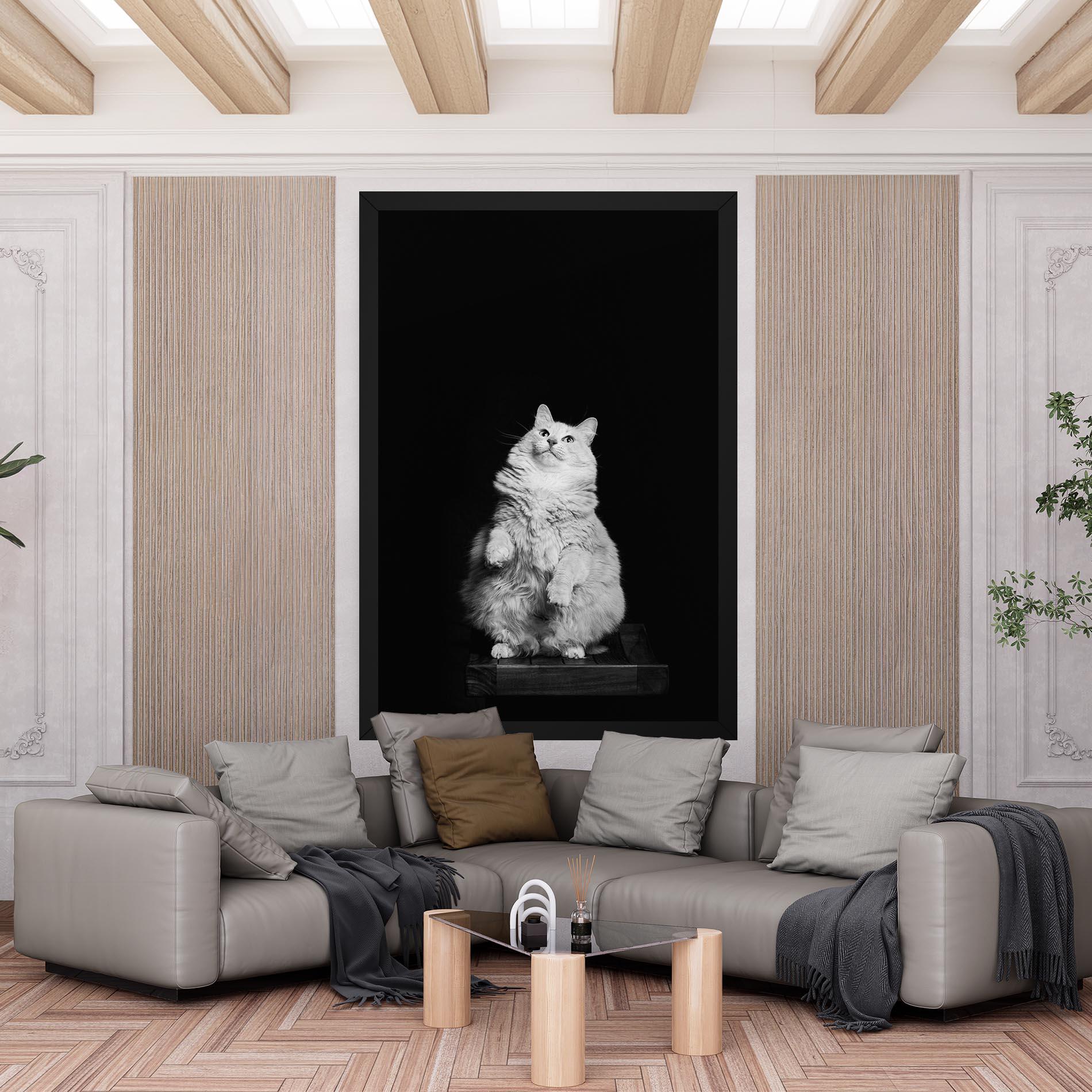 Leinwandbild Big Fluffy Cat mockup 6