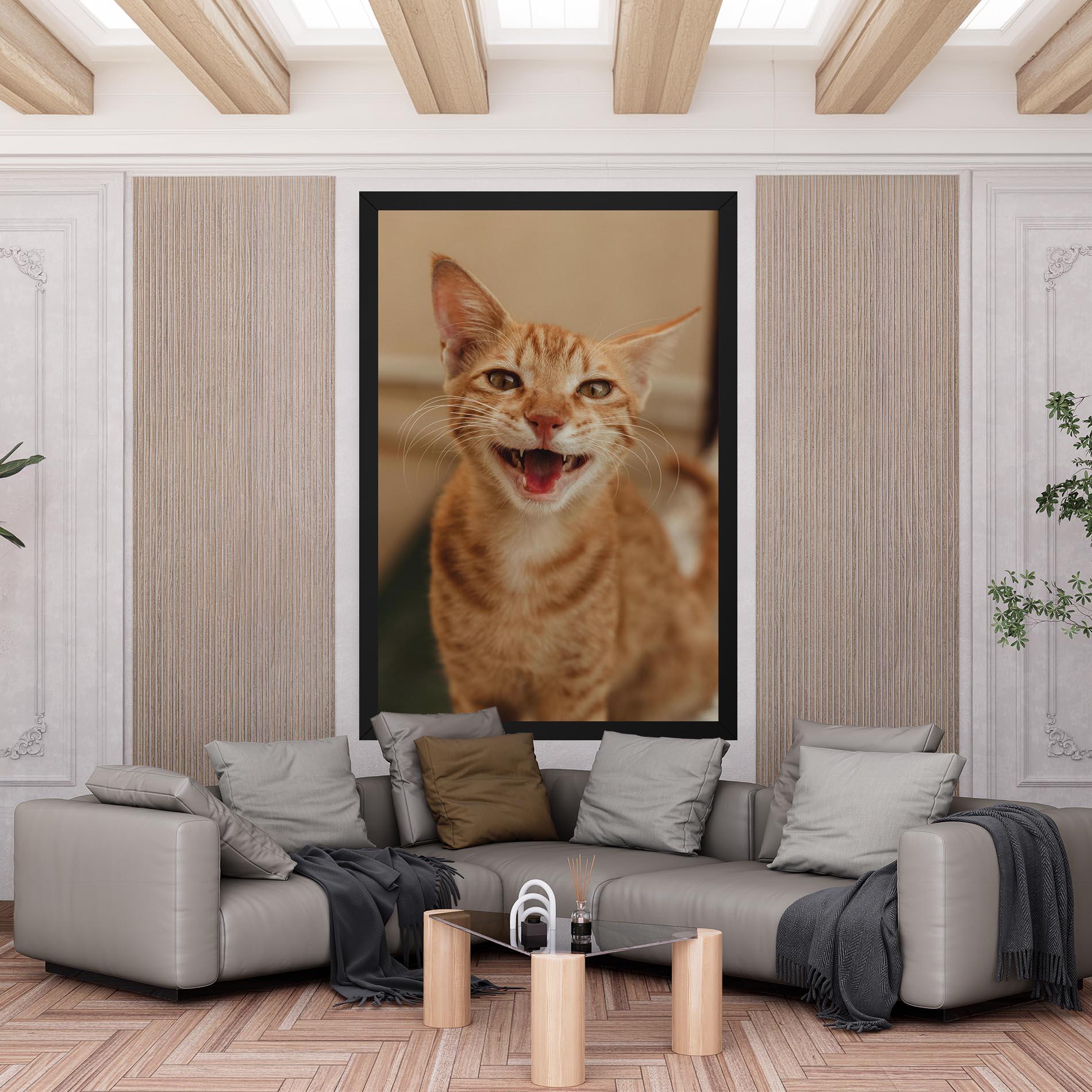 Leinwandbild Orange Cat Smiling mockup 6