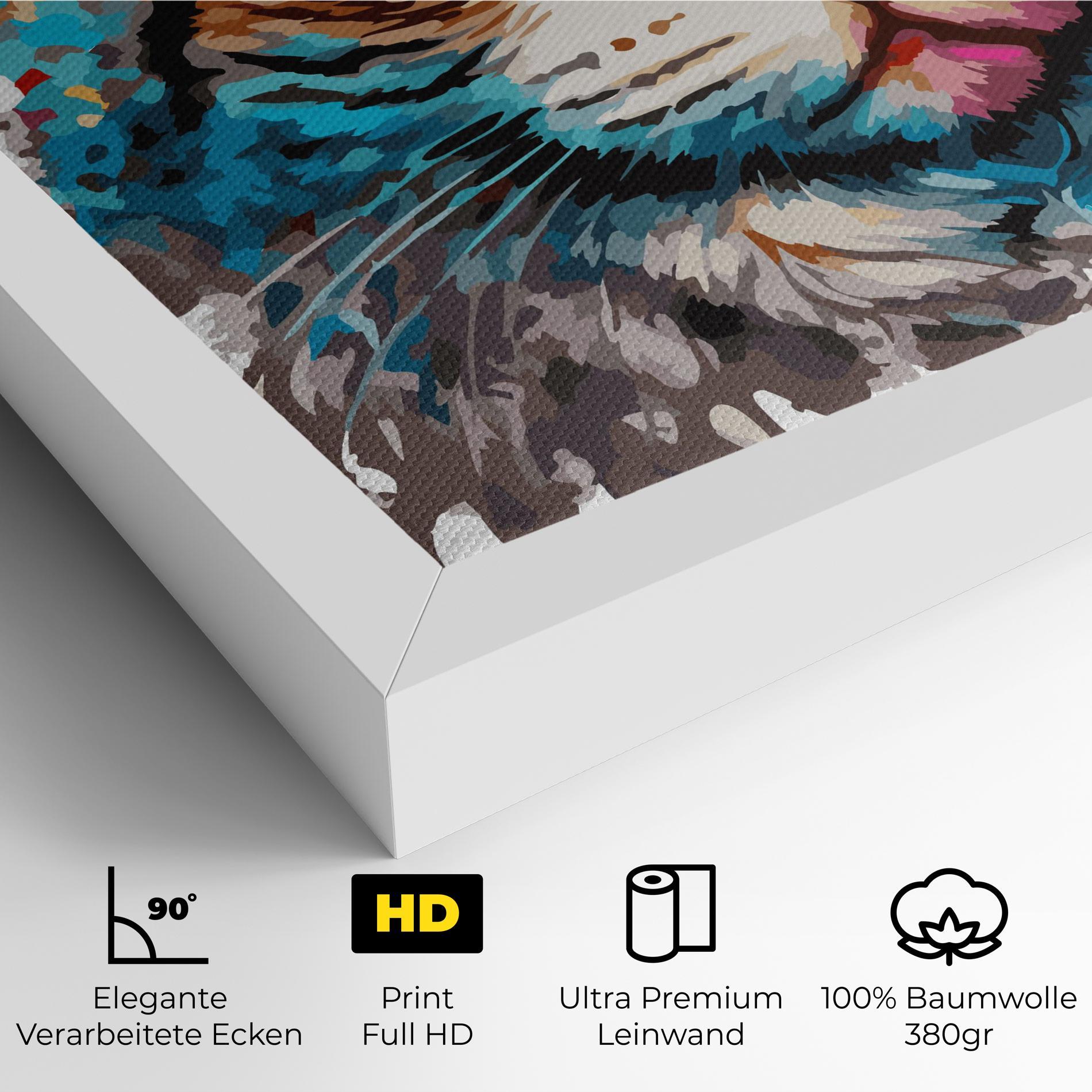 Leinwandbild Blue Eyes Cat mockup 4