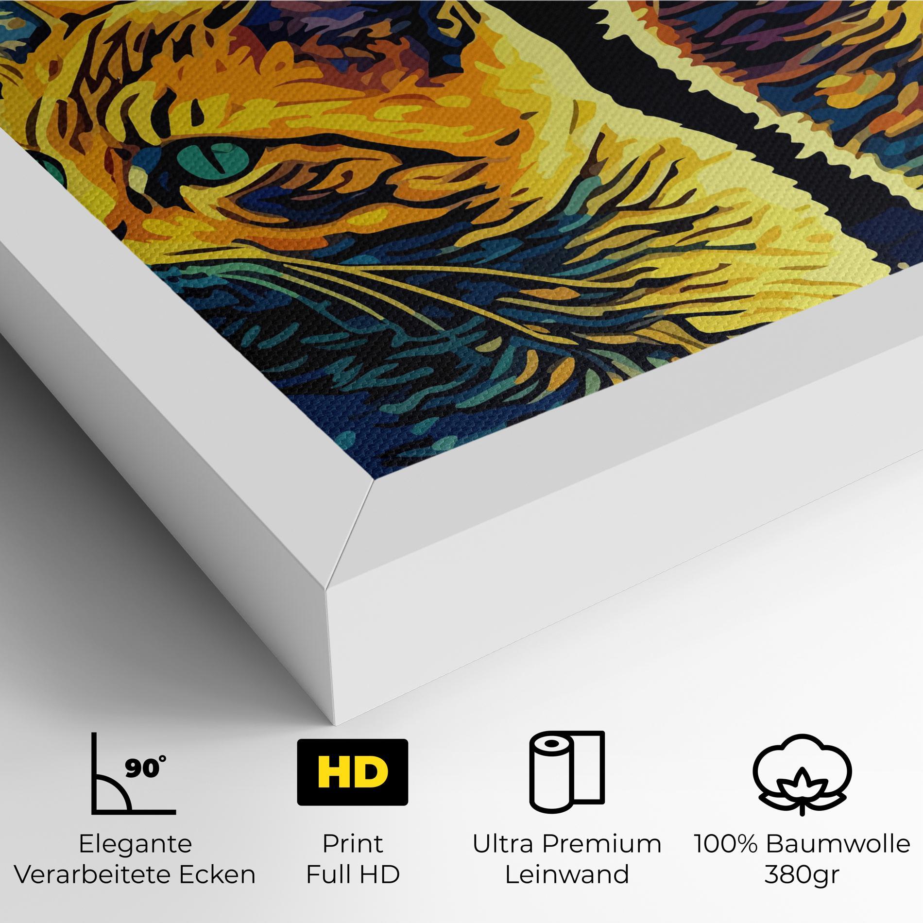 Leinwandbild Cat Painting mockup 4