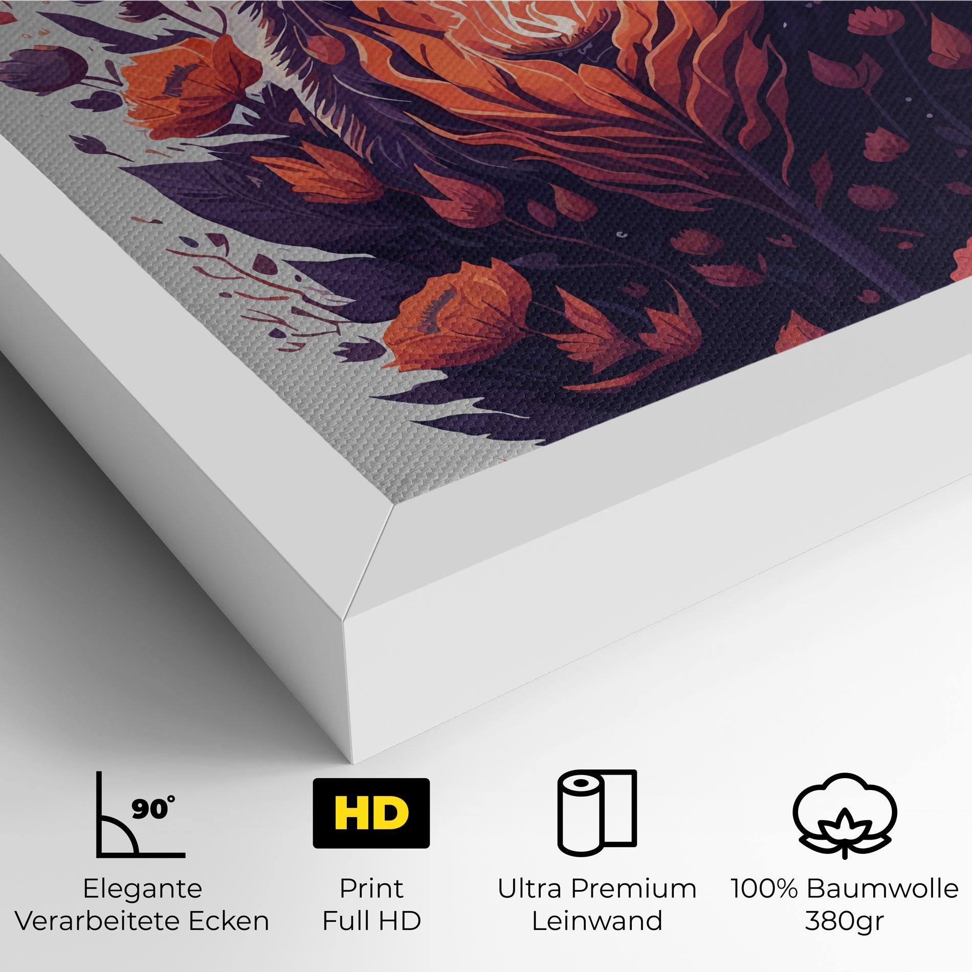 Leinwandbild Fire Cat mockup 4