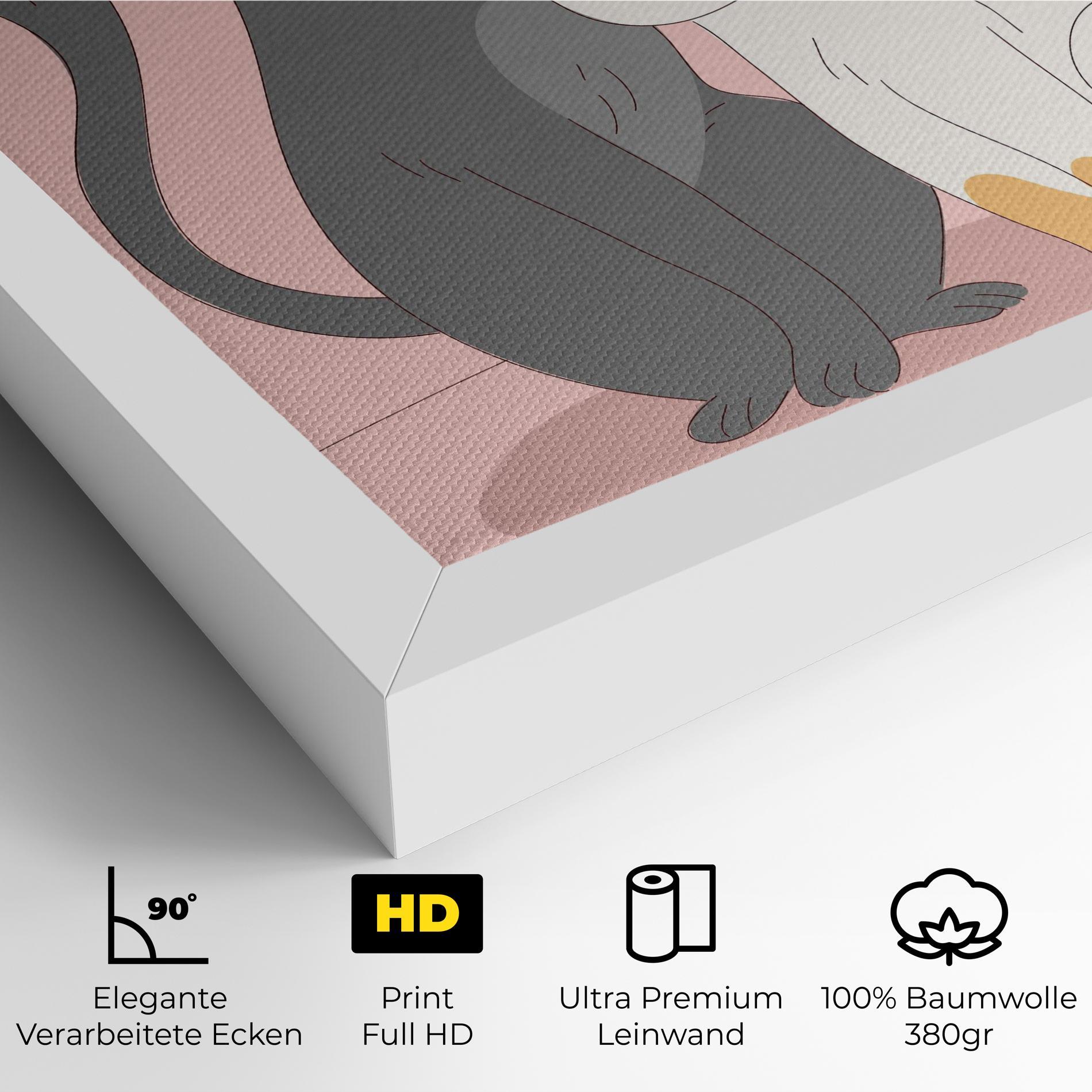 Leinwandbild Lover Cats mockup 4