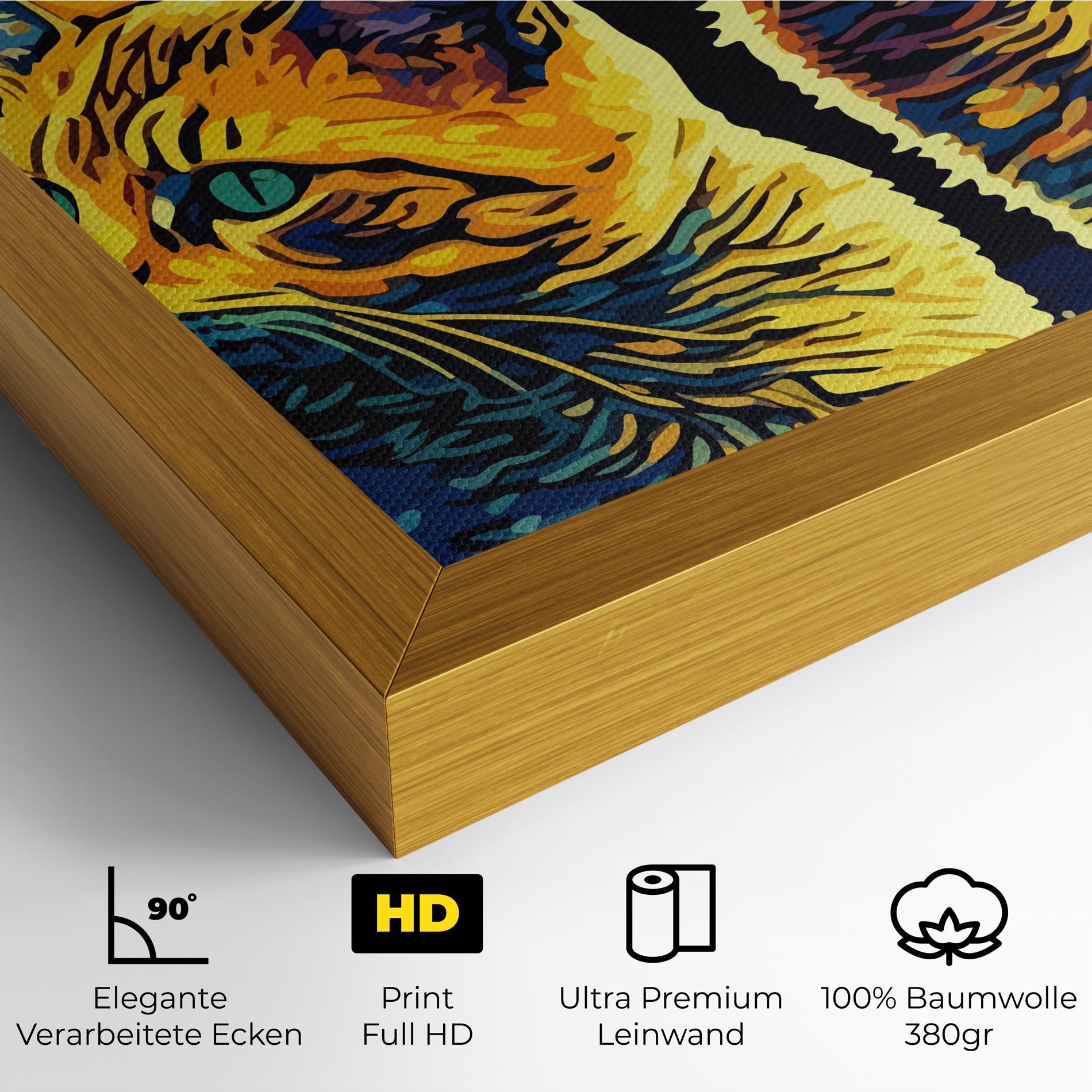 Leinwandbild Cat Painting mockup 4