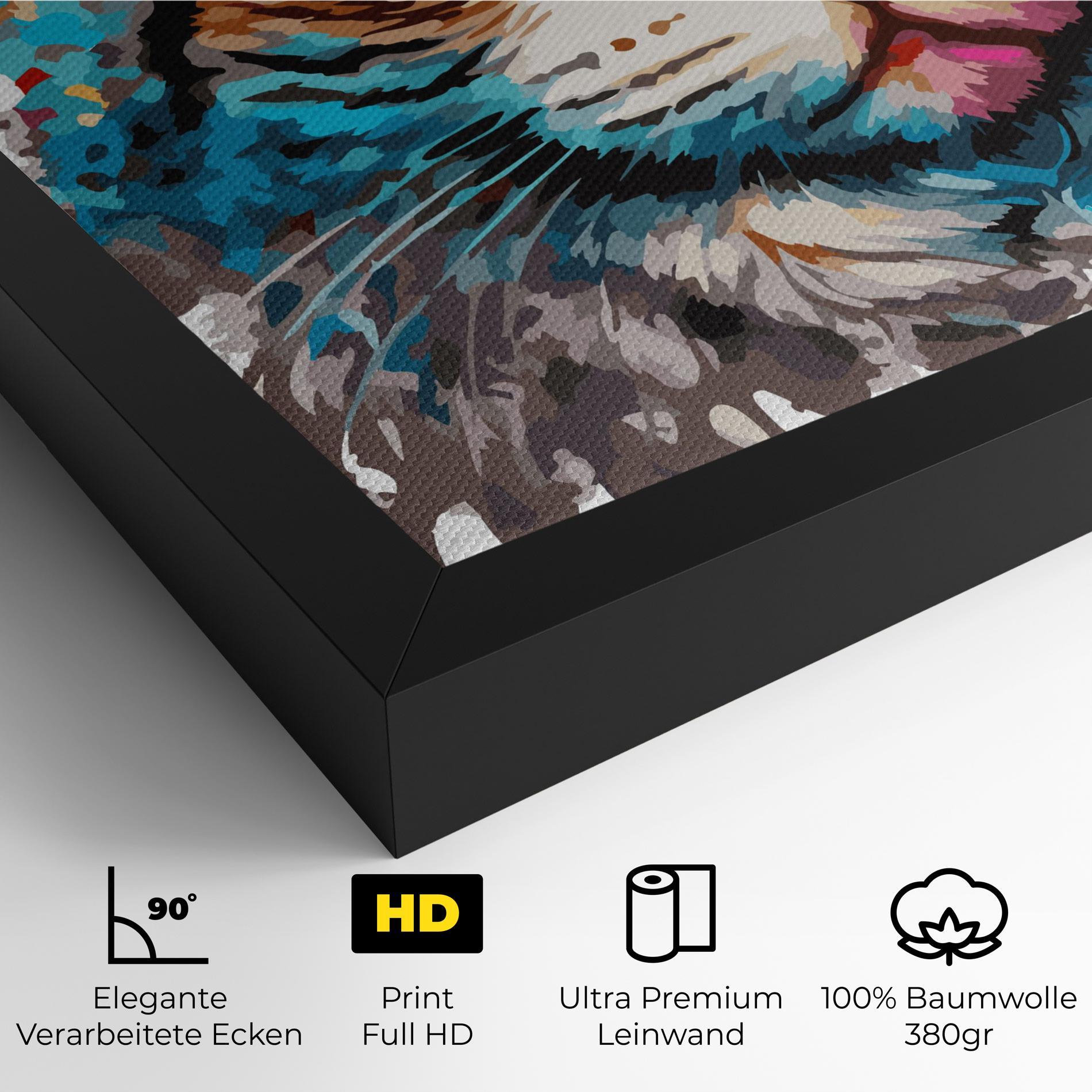 Leinwandbild Blue Eyes Cat mockup 4