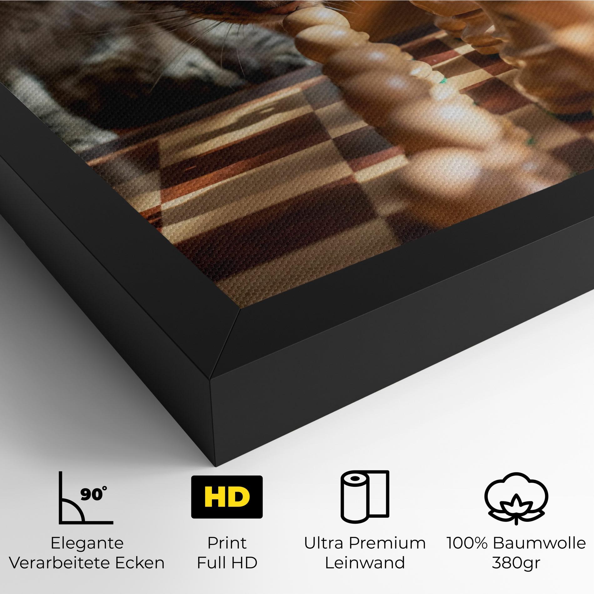 Leinwandbild Chess Cat mockup 4
