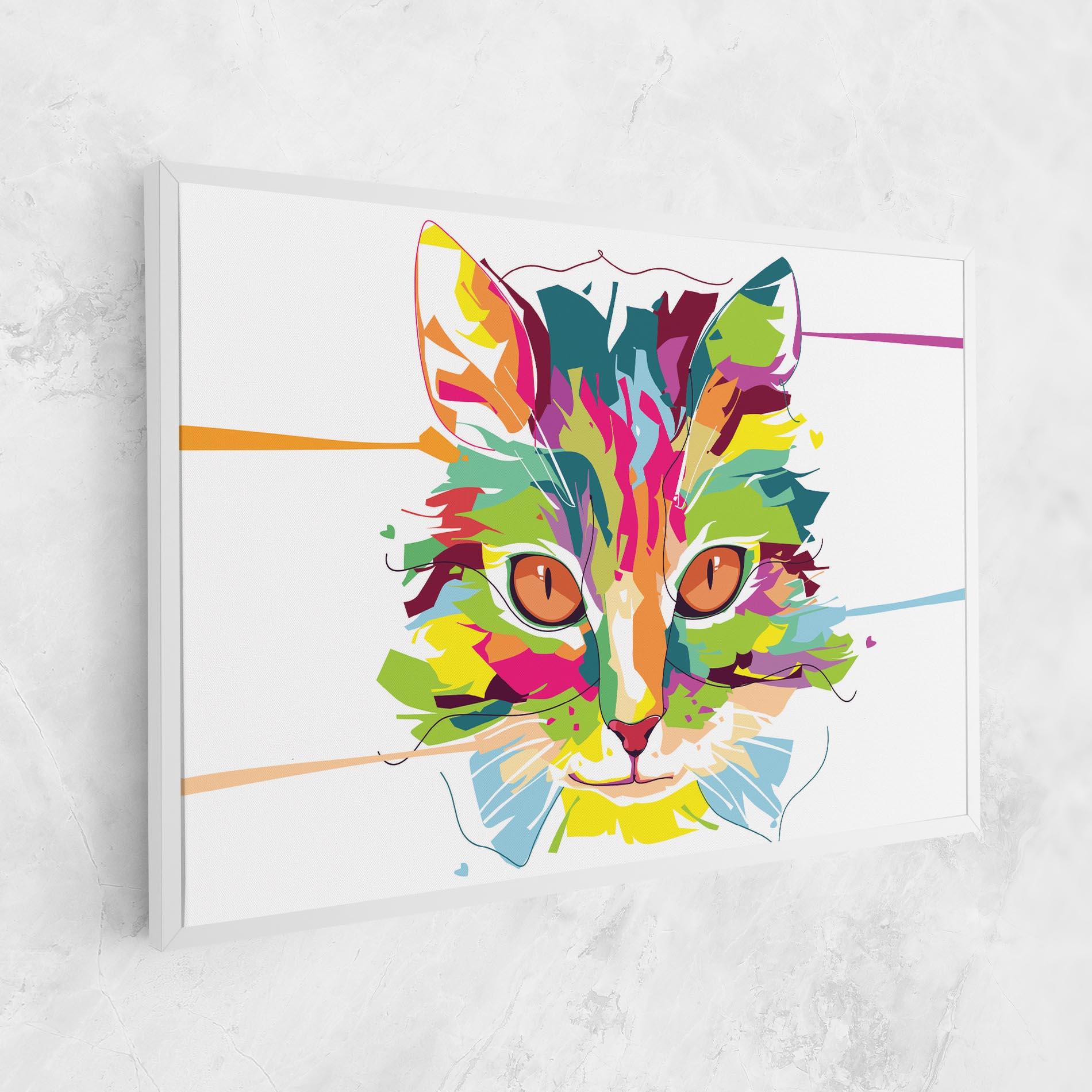 Leinwandbild Cat Art Close Up mockup 1