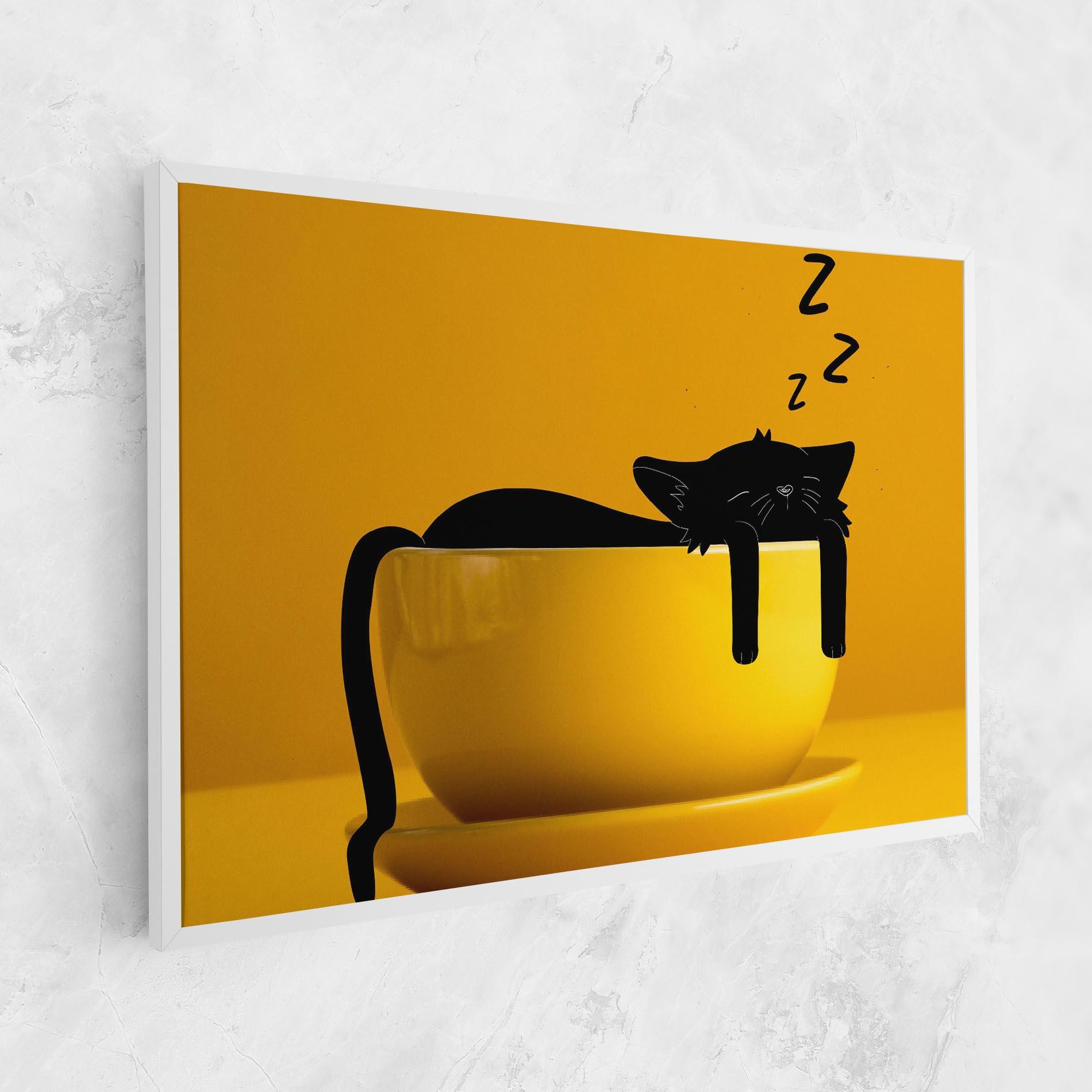 Leinwandbild Cat In A Cup mockup 1
