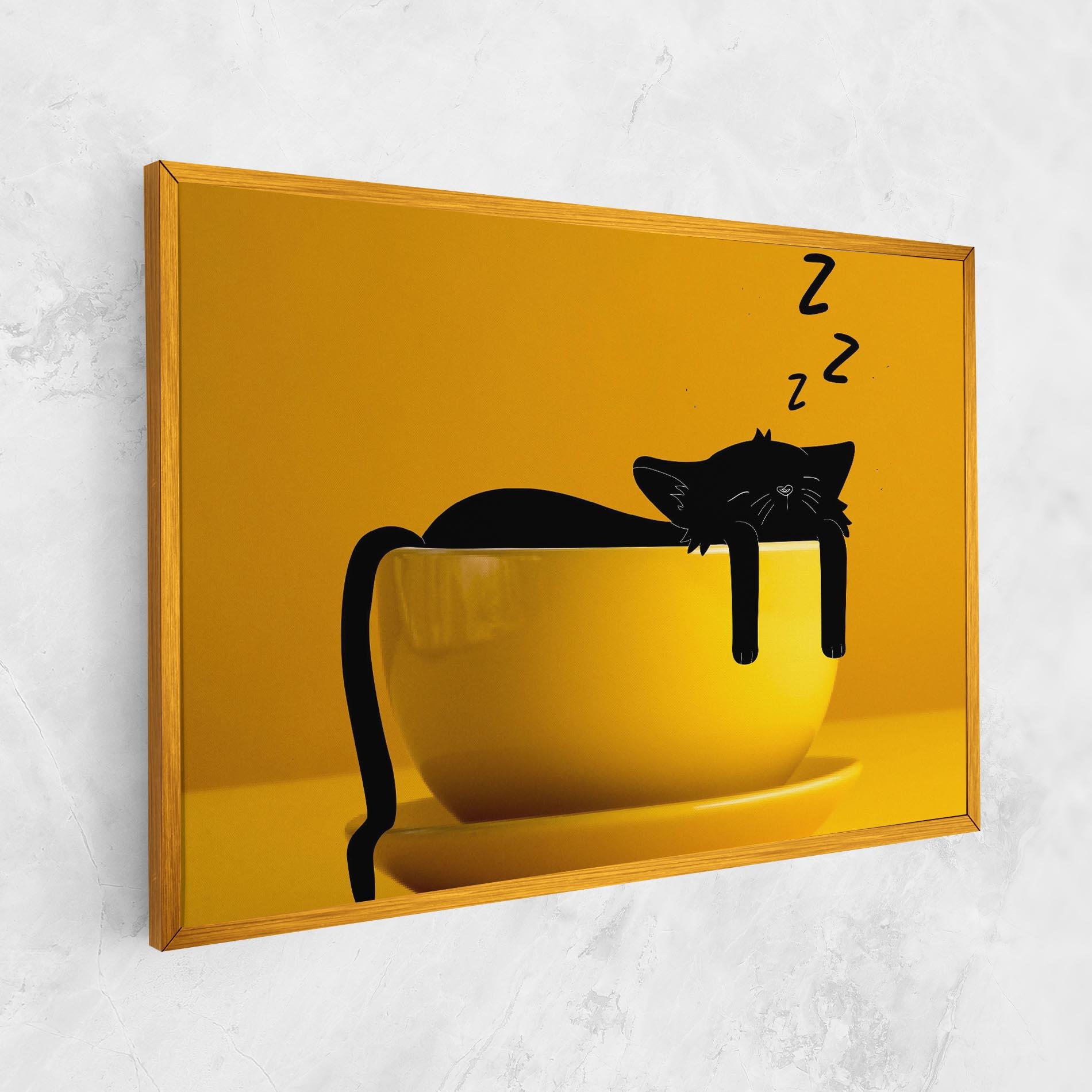 Leinwandbild Cat In A Cup mockup 1