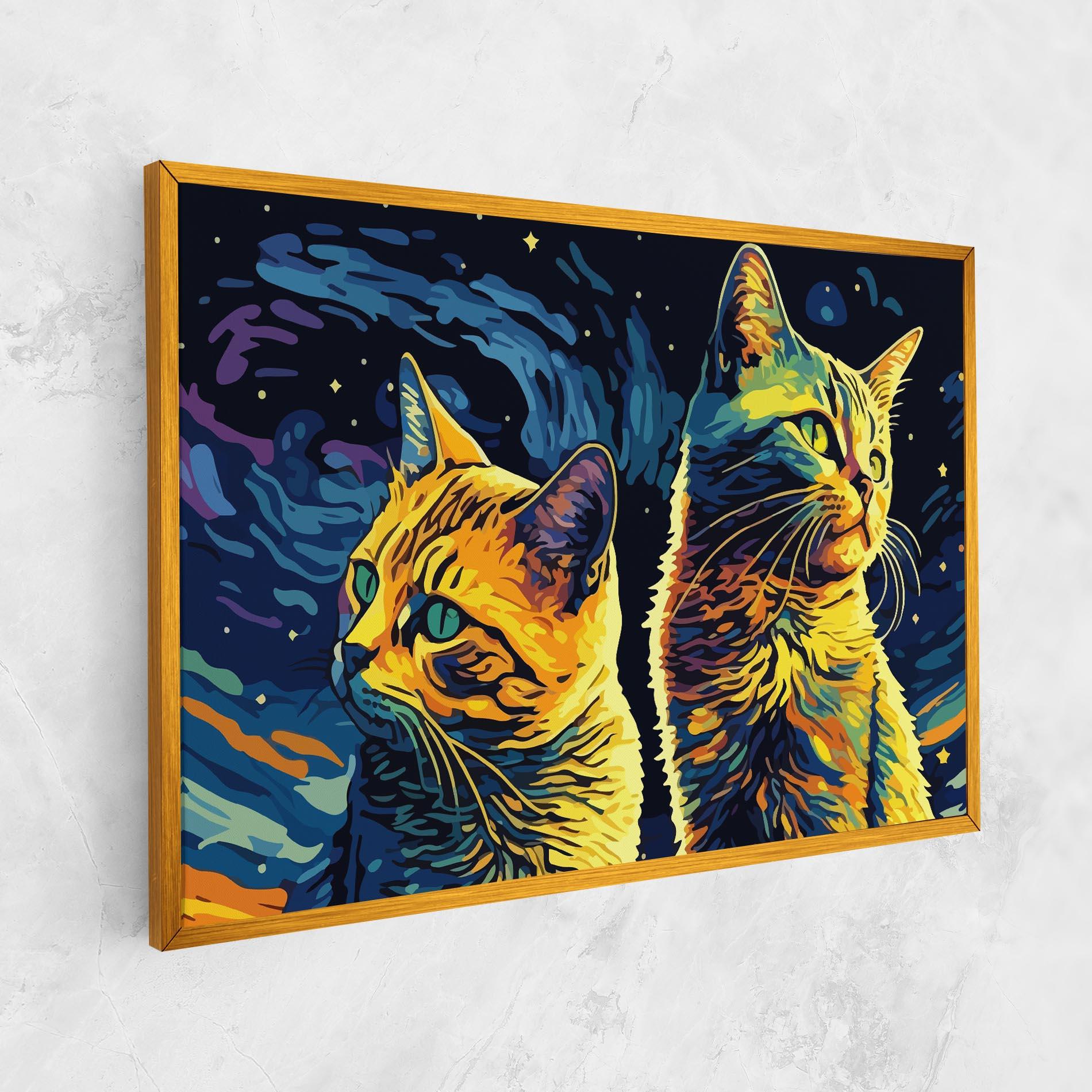 Leinwandbild Cat Painting mockup 1
