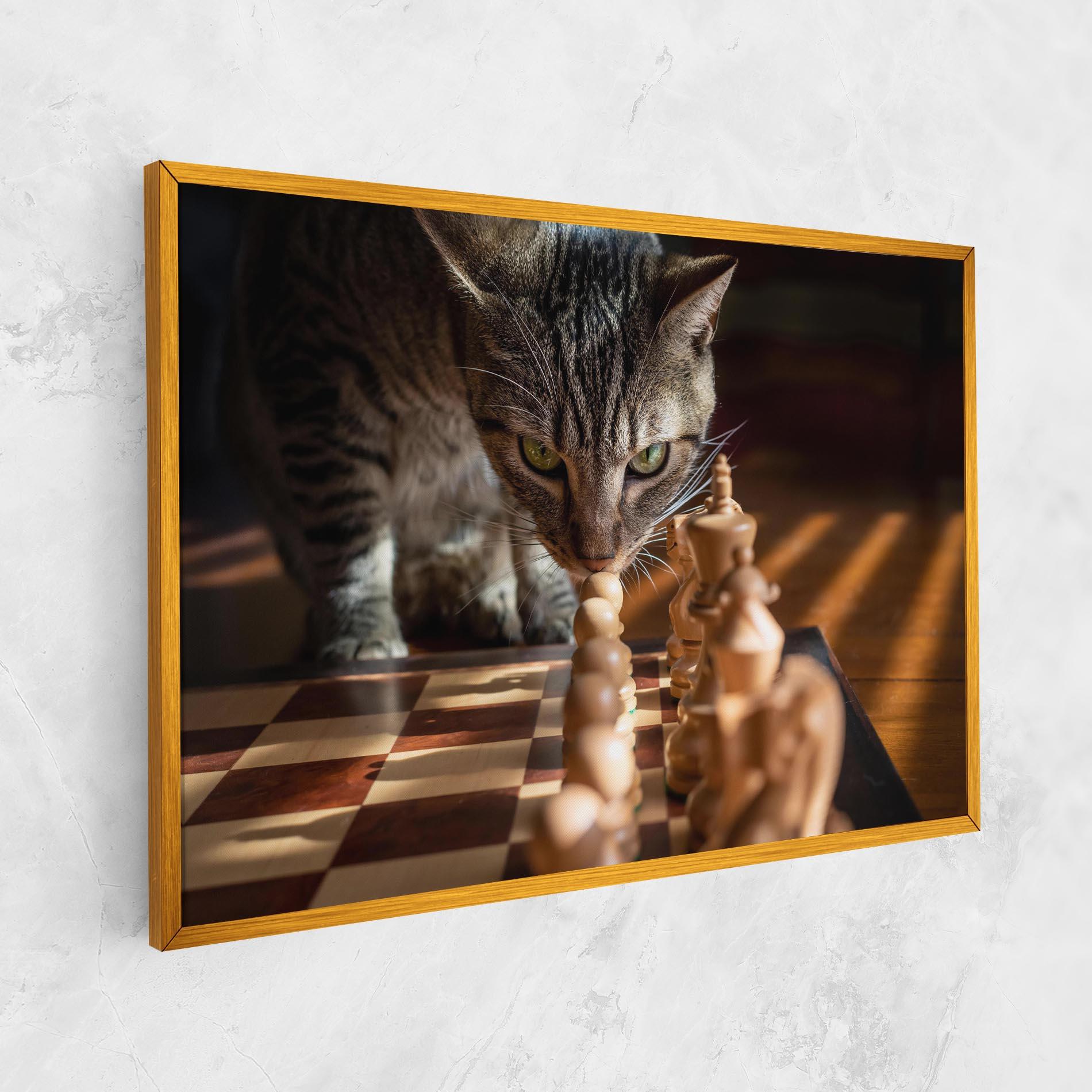 Leinwandbild Chess Cat mockup 1