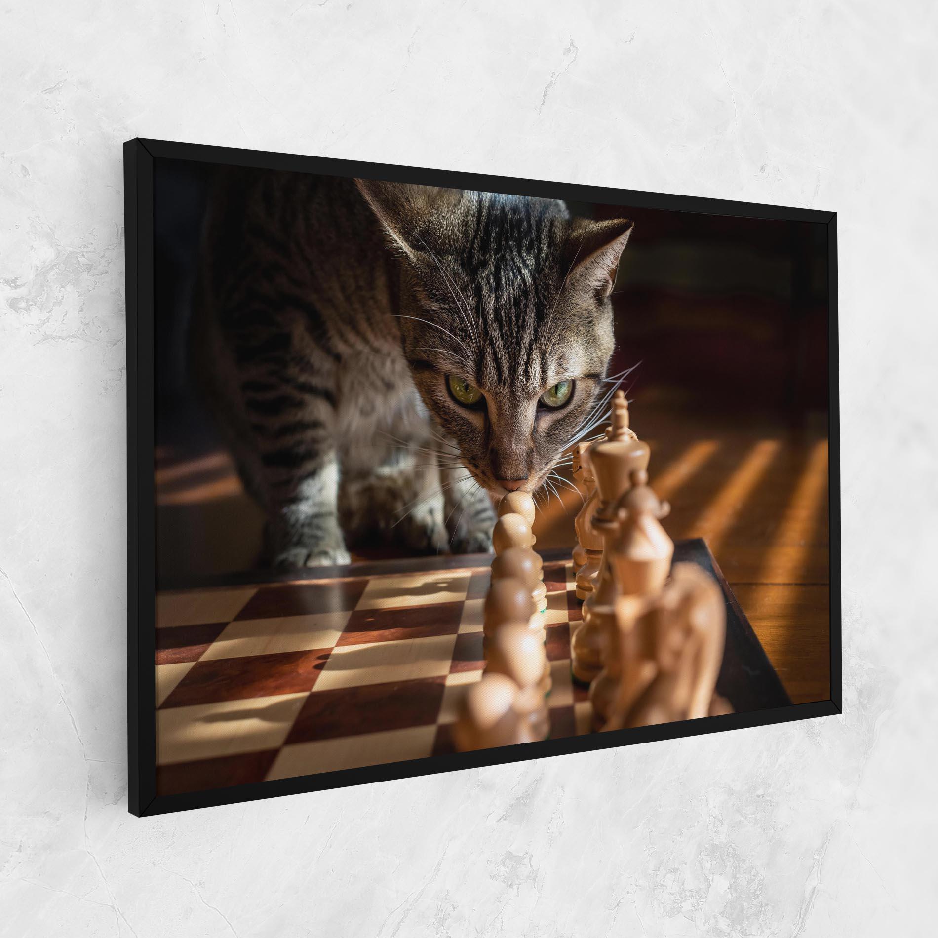 Leinwandbild Chess Cat mockup 1