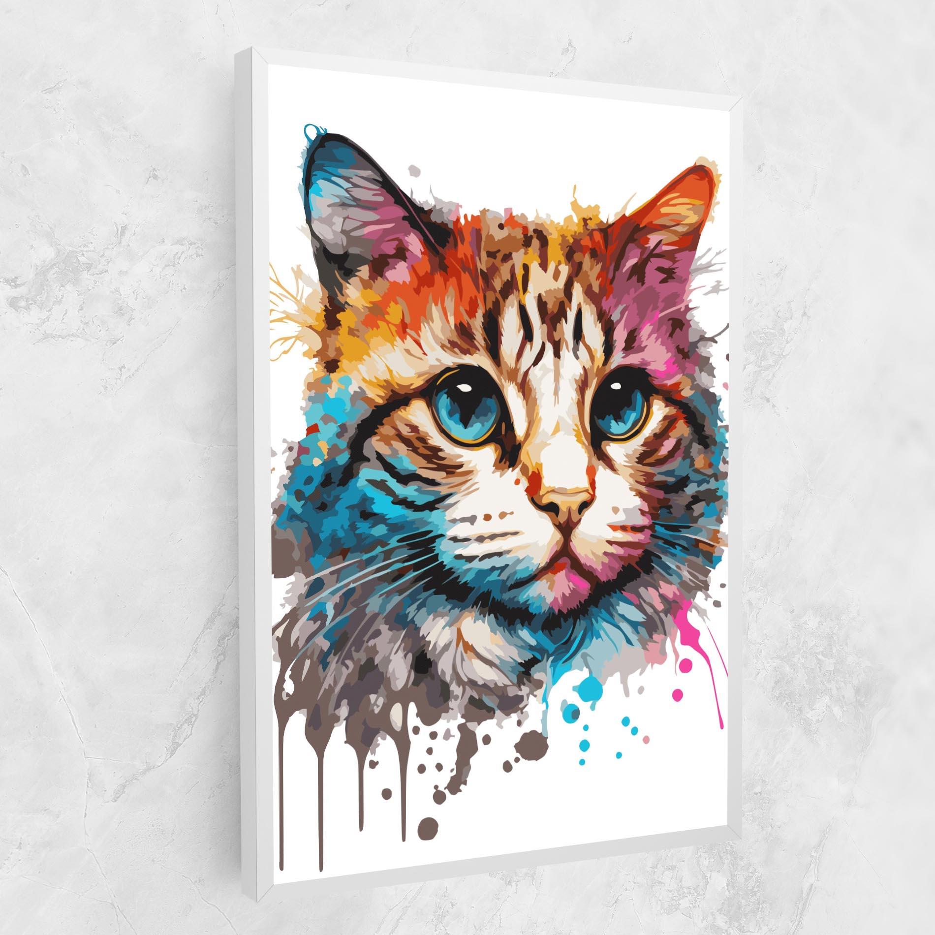Leinwandbild Blue Eyes Cat mockup 1