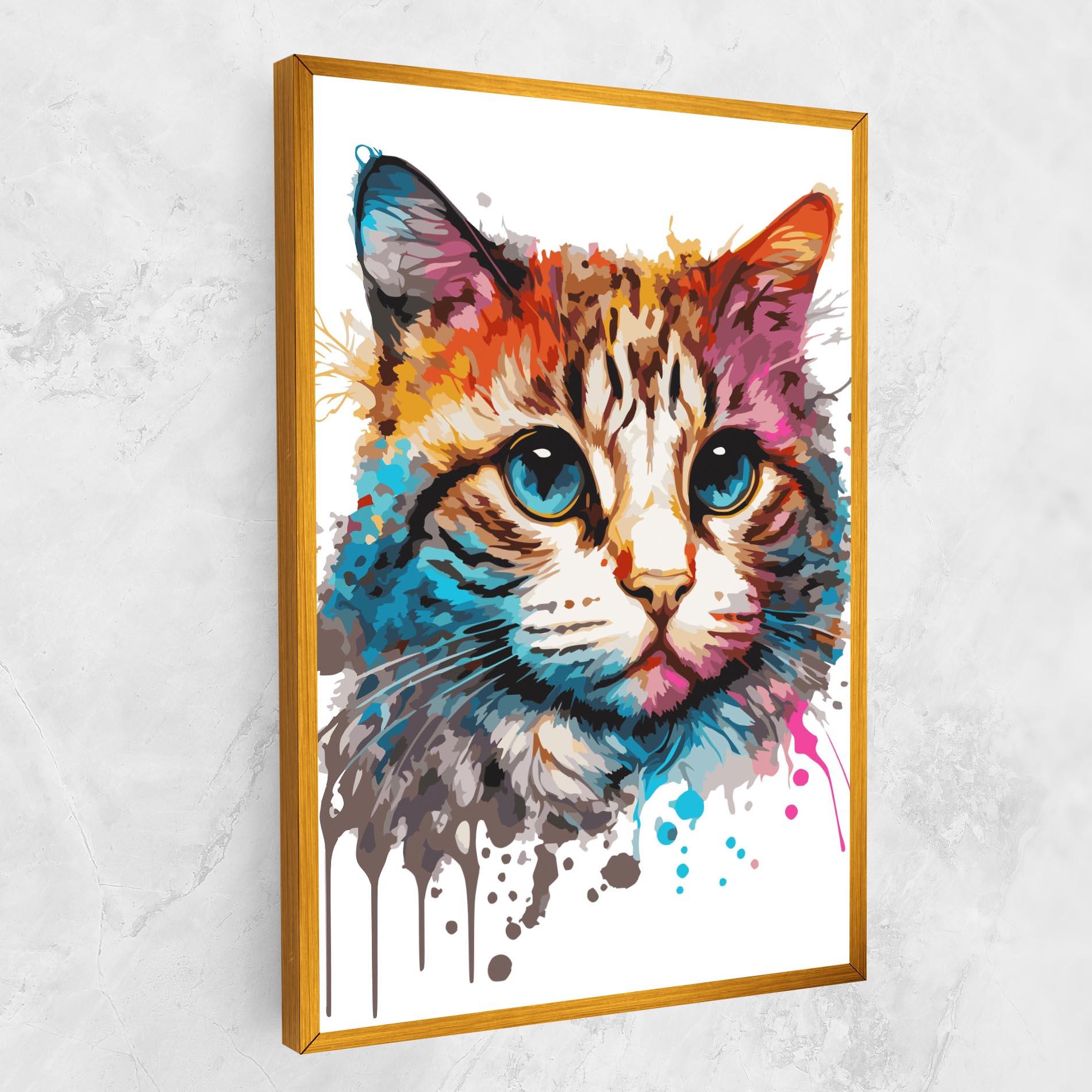 Leinwandbild Blue Eyes Cat mockup 1