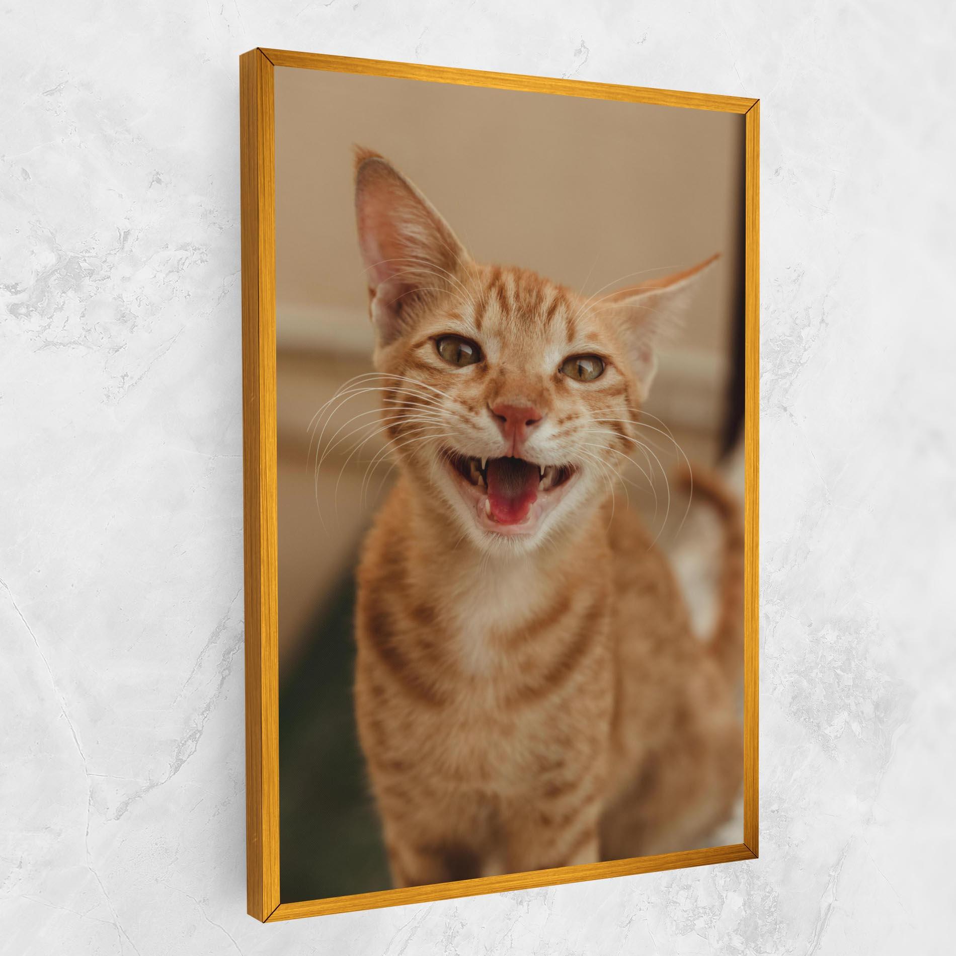 Leinwandbild Orange Cat Smiling mockup 1