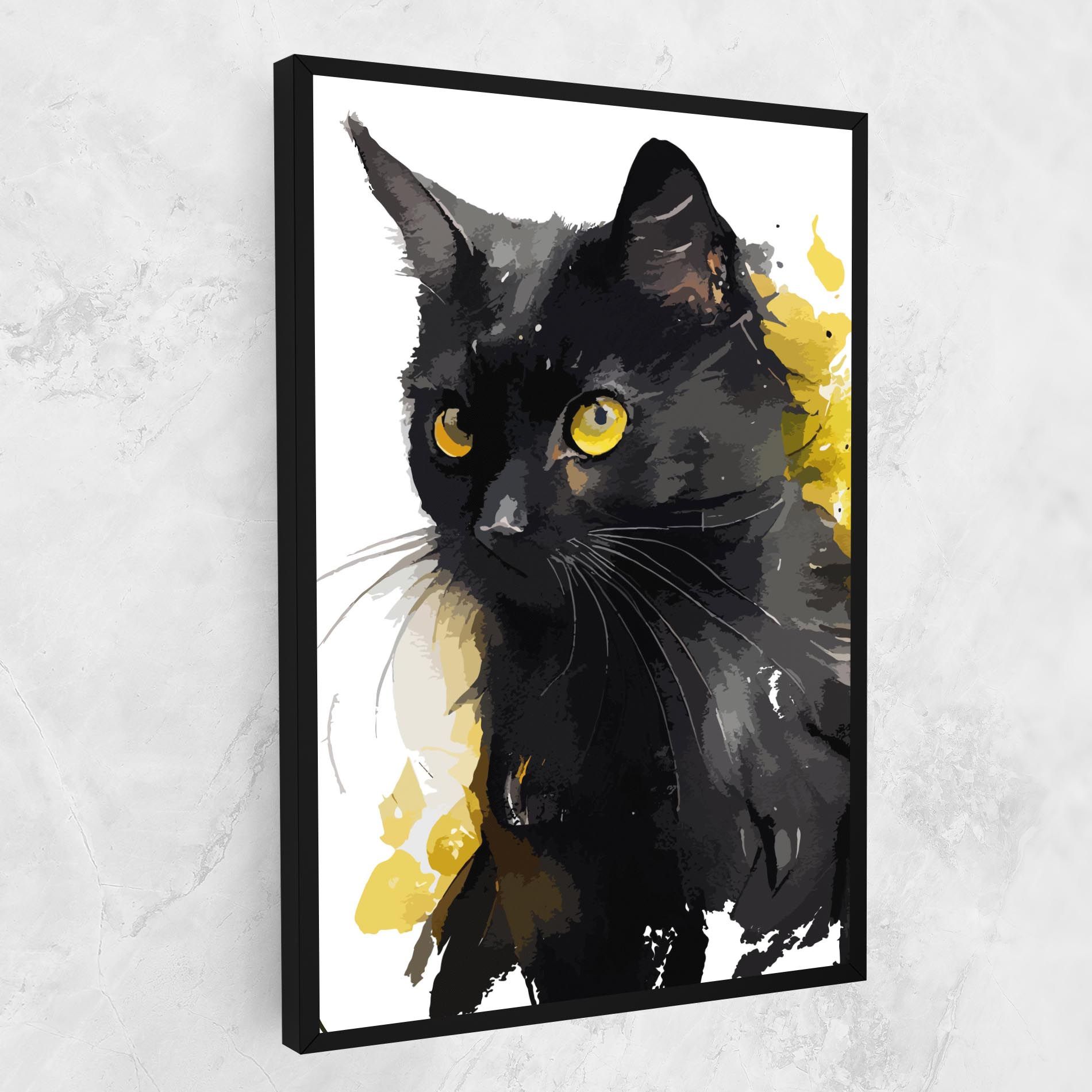 Beautiful Black Cat mockup 1