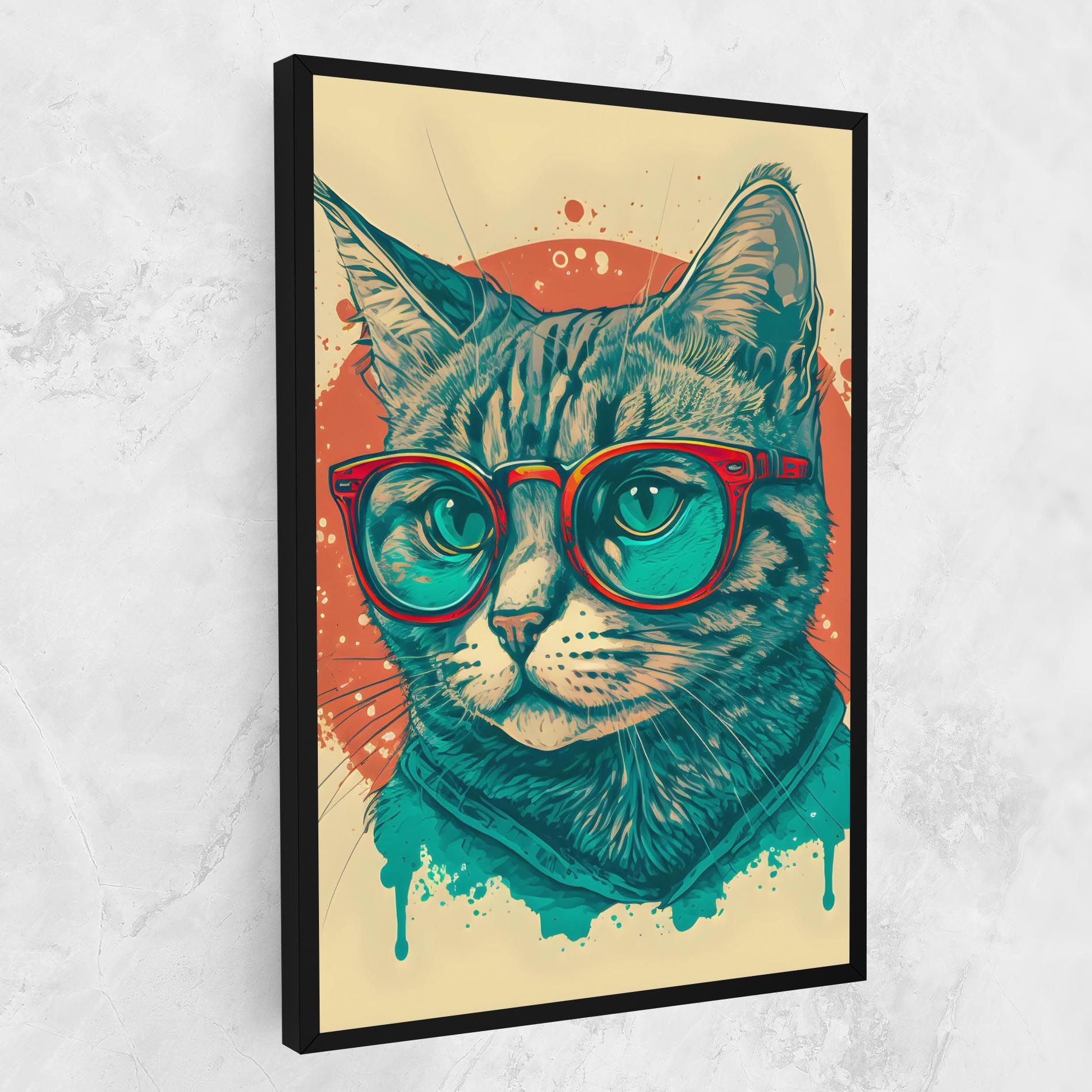 Red Glasses Cat mockup 1