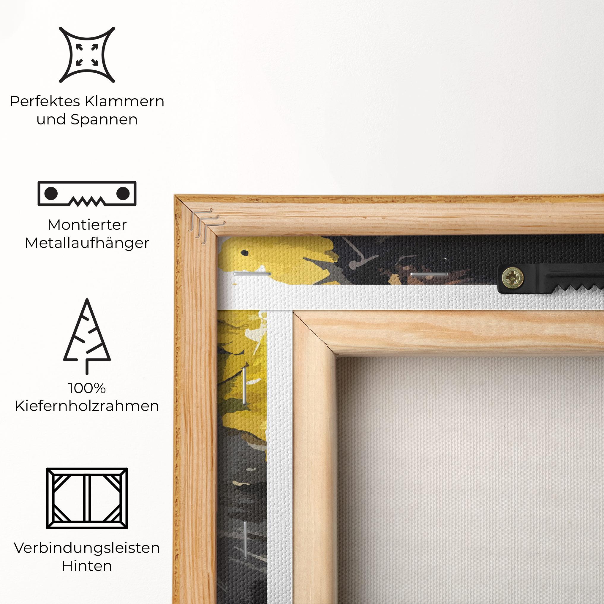 Leinwandbild Beautiful Black Cat mockup 5