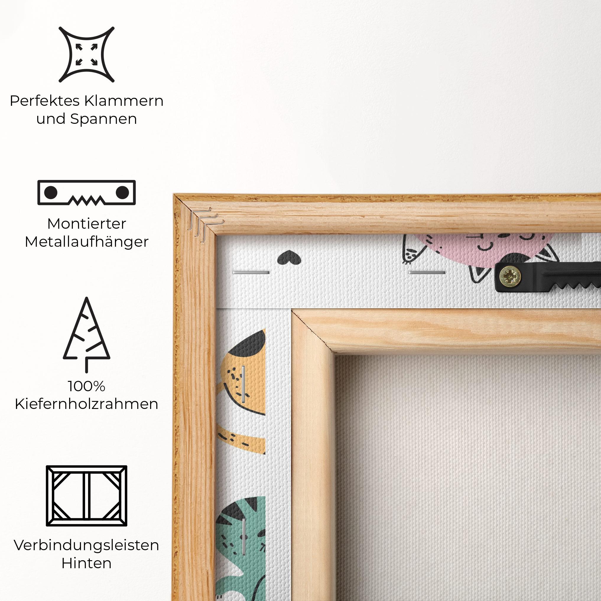 Leinwandbild Doodle Cat mockup 5