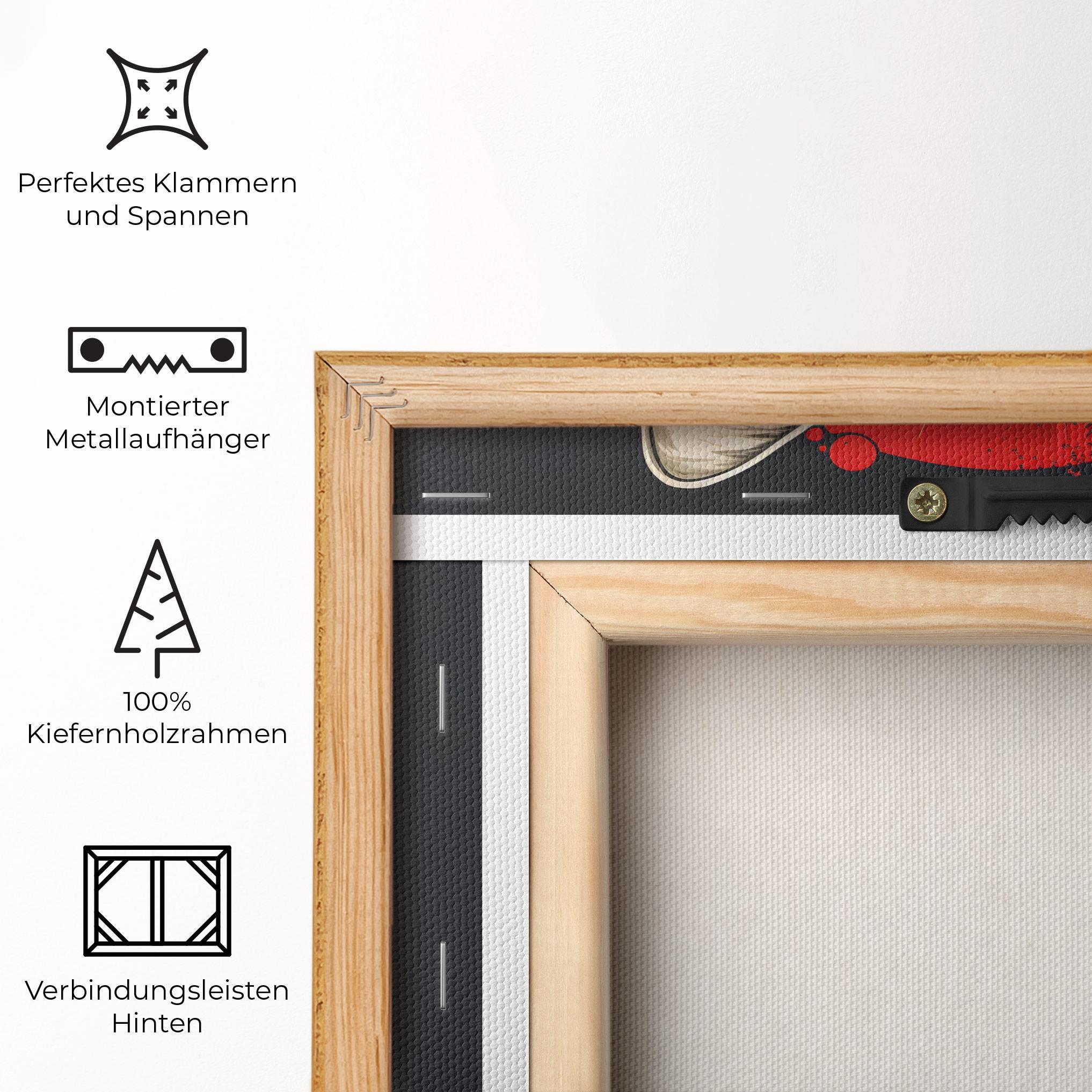 Leinwandbild Green Red Glasses Cat mockup 5