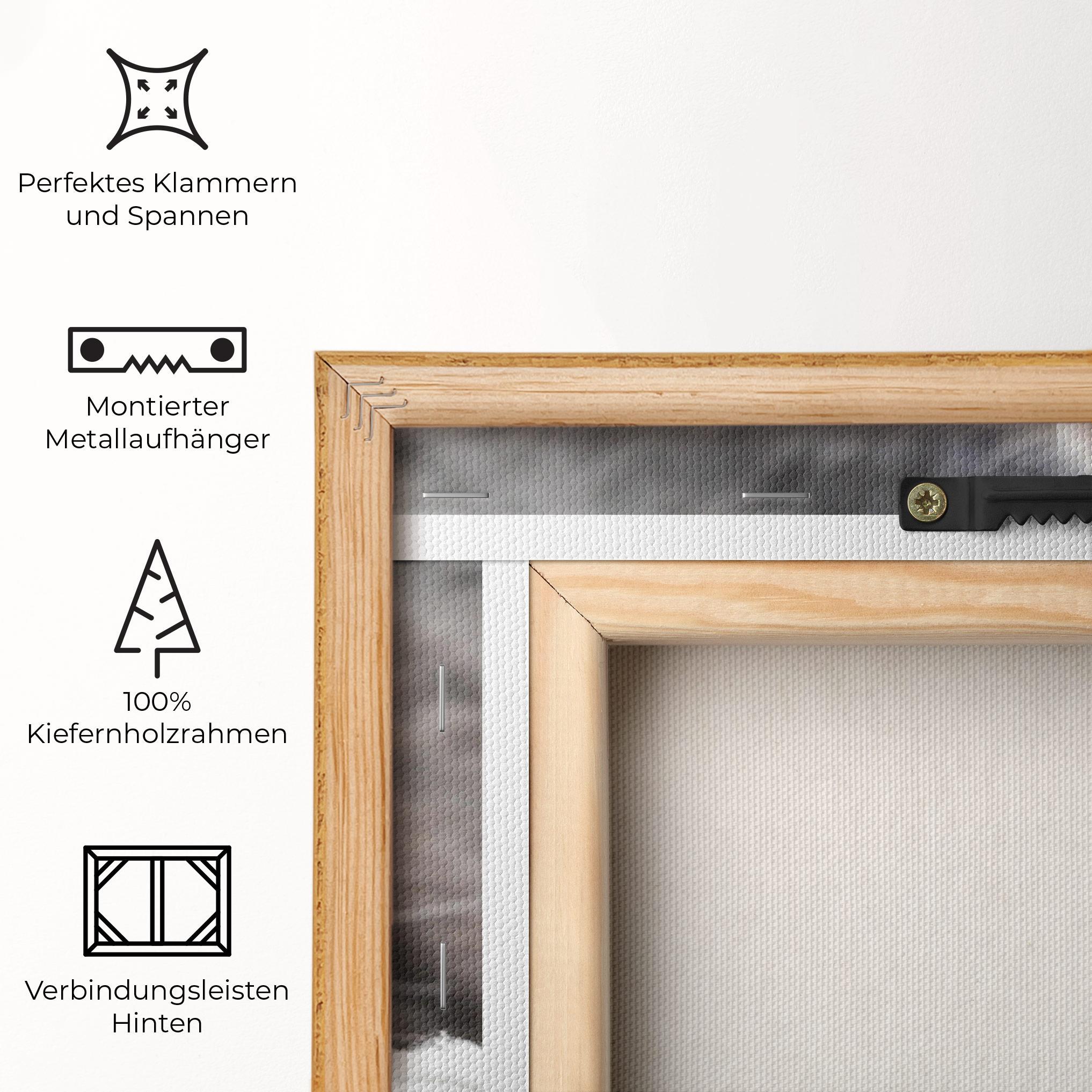 Leinwandbild Grey Fluffy Cat mockup 5