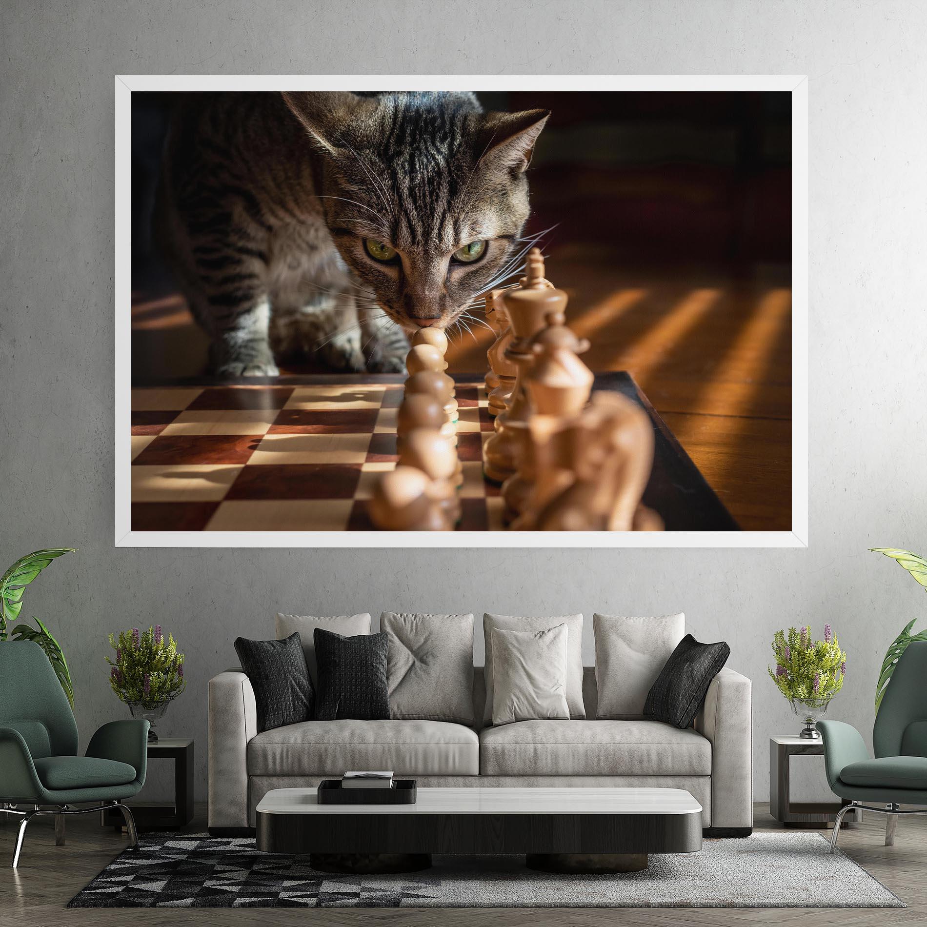 Leinwandbild Chess Cat mockup 7