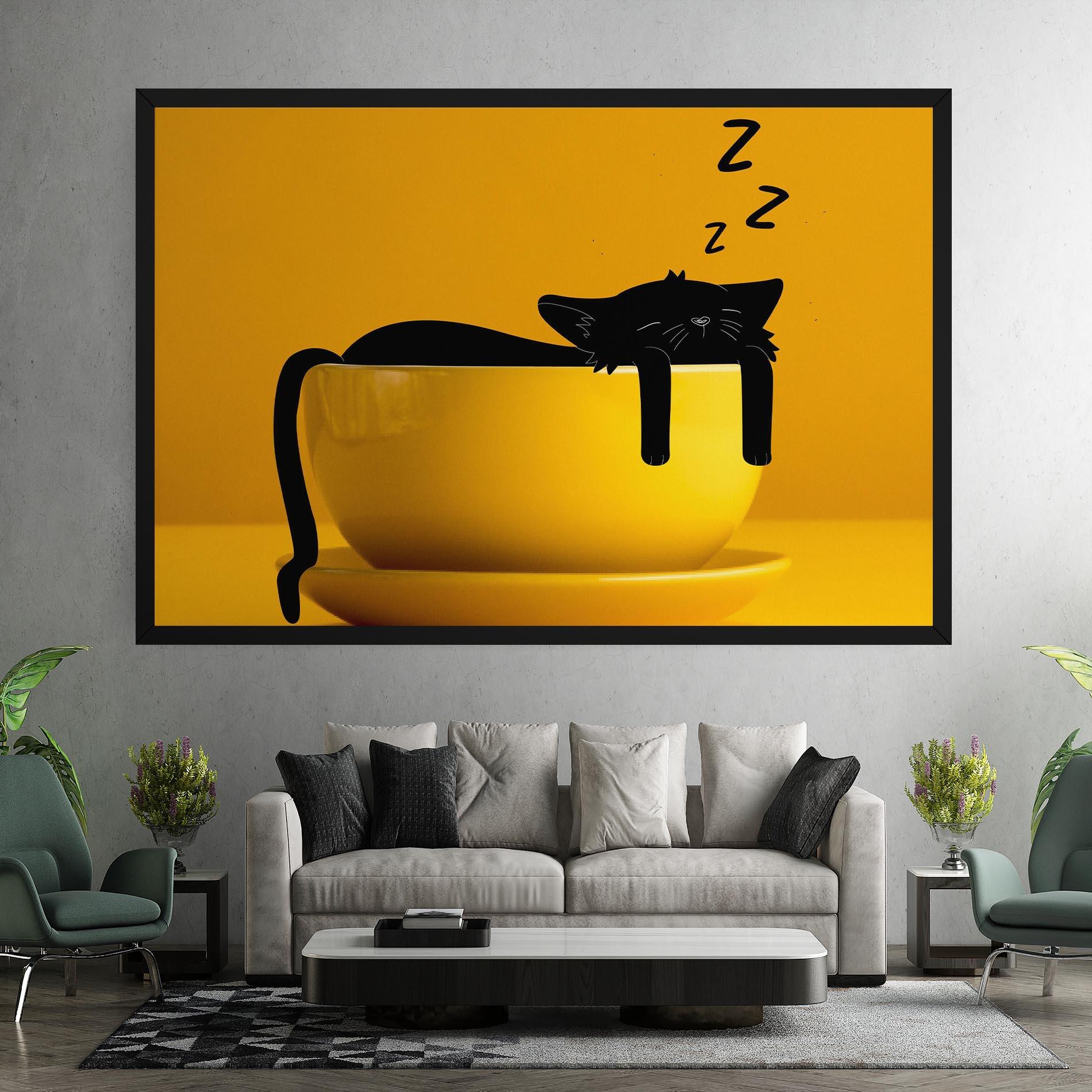 Leinwandbild Cat In A Cup mockup 7