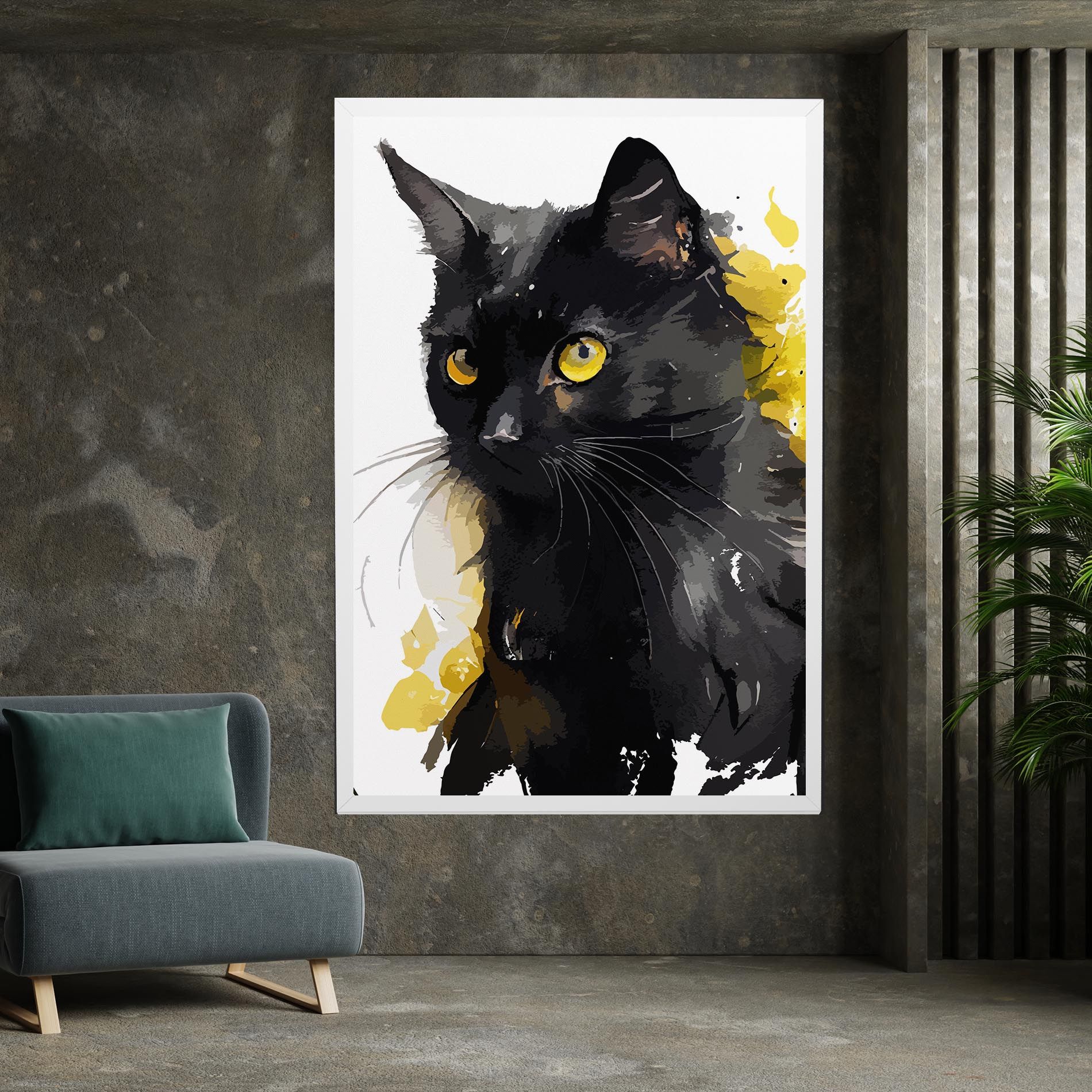 Beautiful Black Cat mockup 7