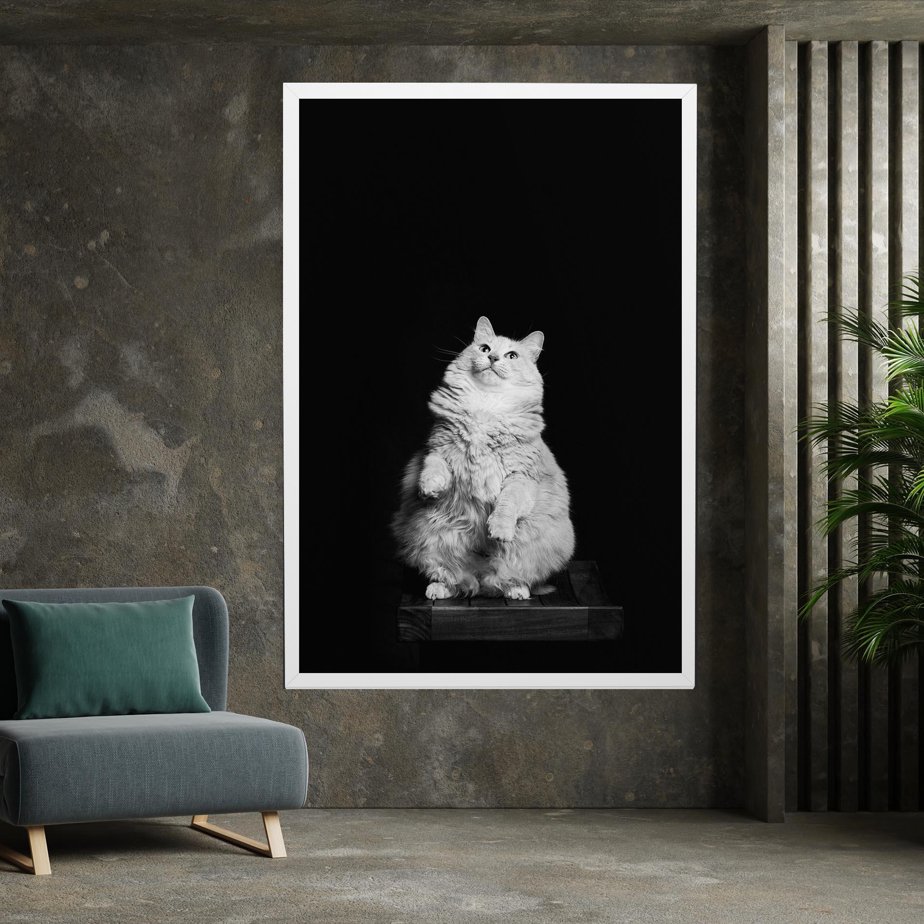 Leinwandbild Big Fluffy Cat mockup 7