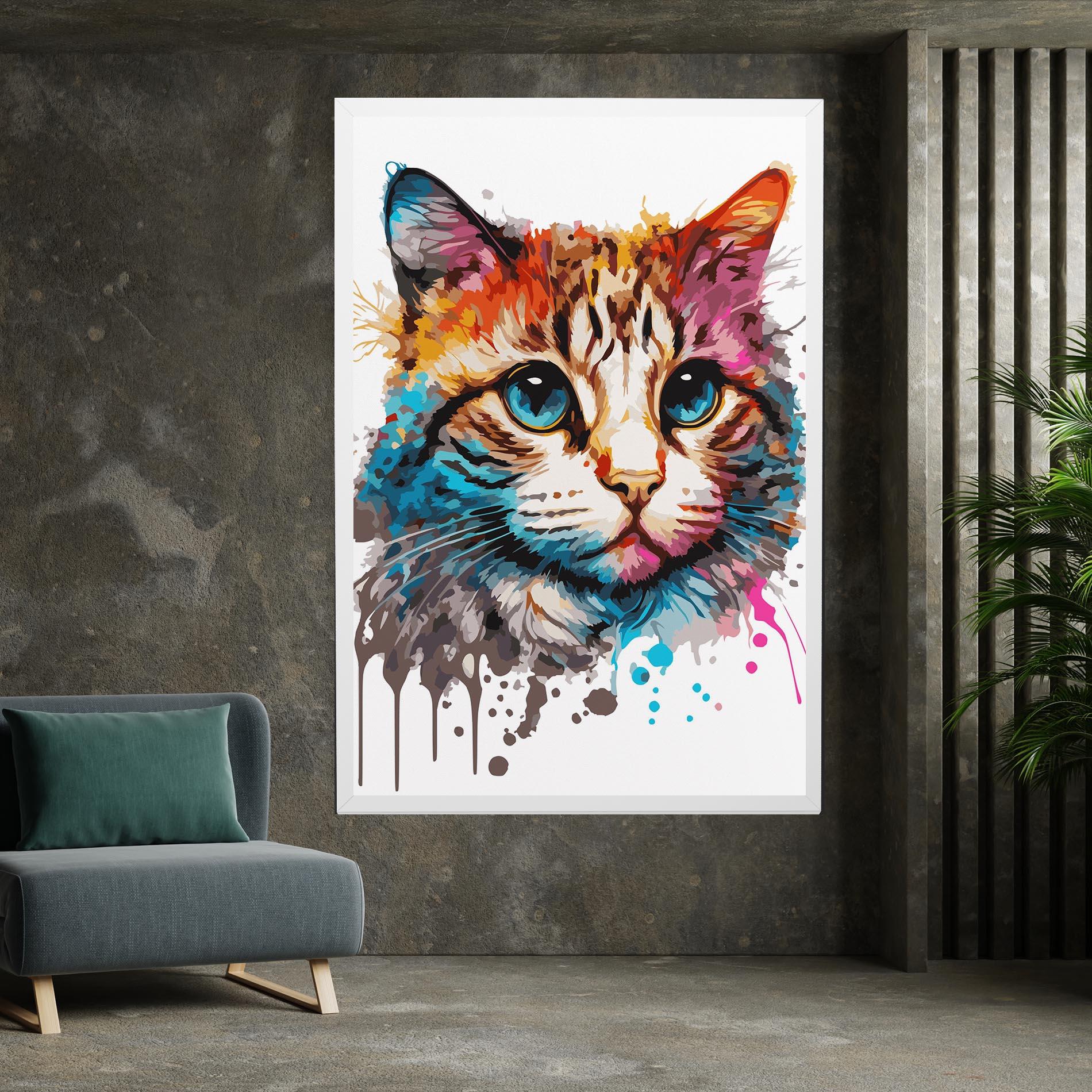 Leinwandbild Blue Eyes Cat mockup 7