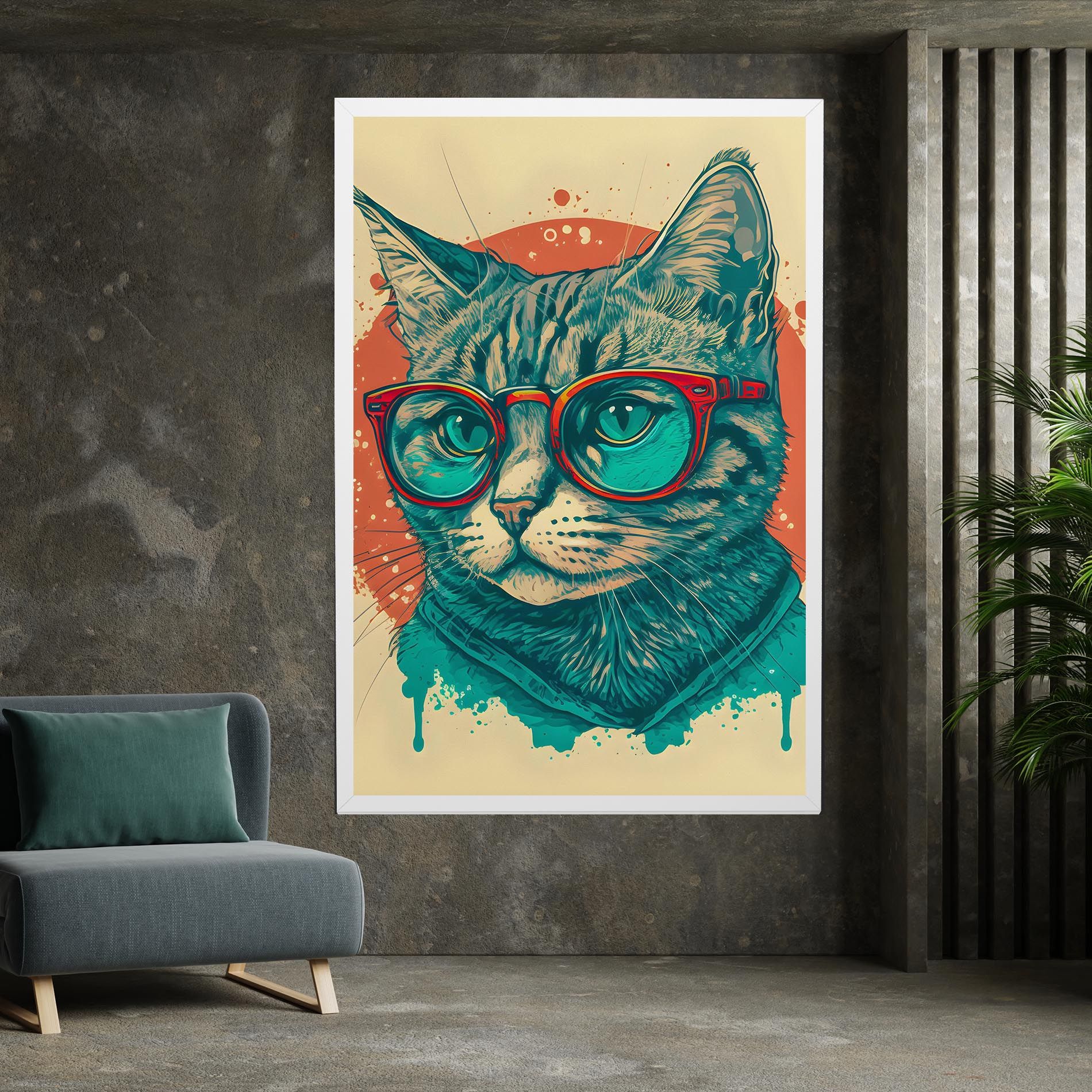 Red Glasses Cat mockup 7