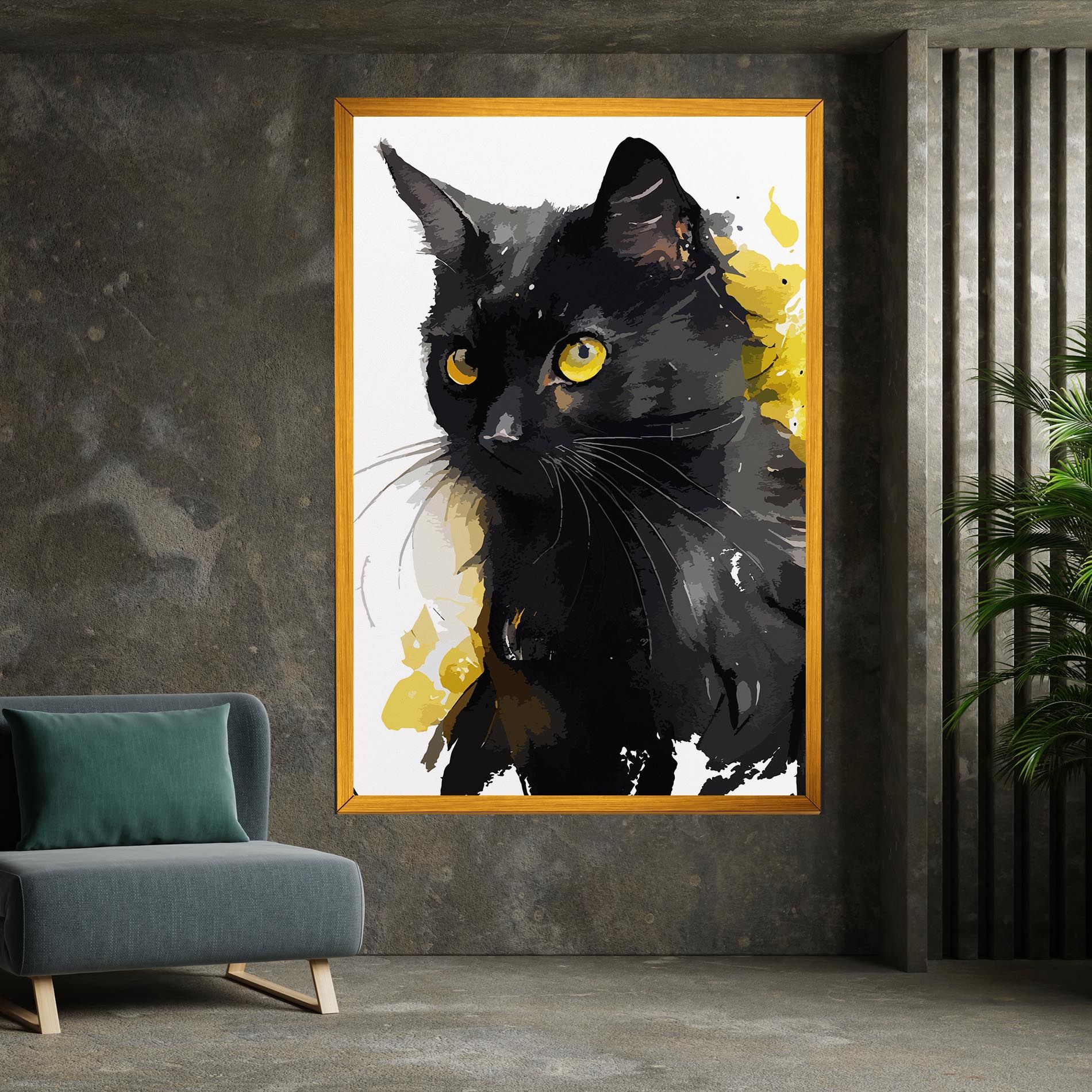Beautiful Black Cat mockup 7