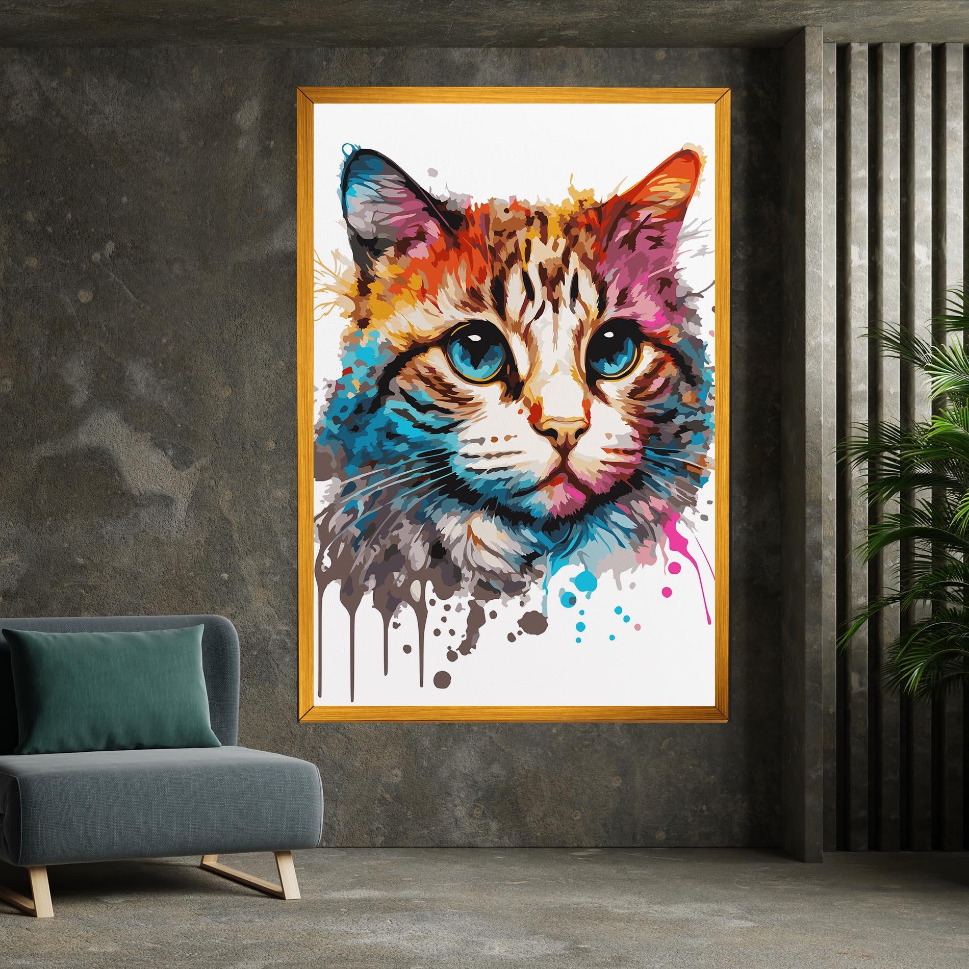 Leinwandbild Blue Eyes Cat mockup 7
