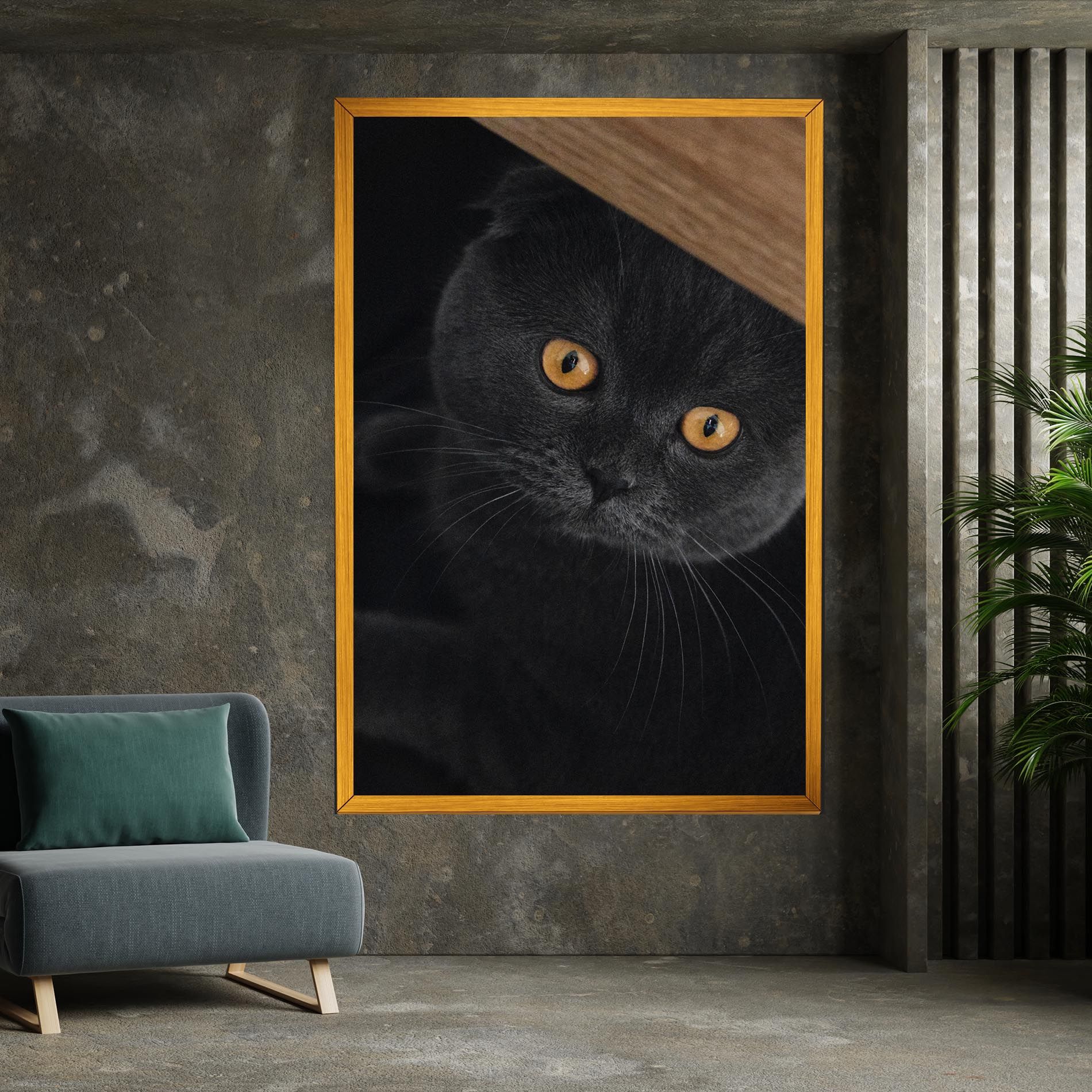 Grey Cat With Orange Eyes mockup 7