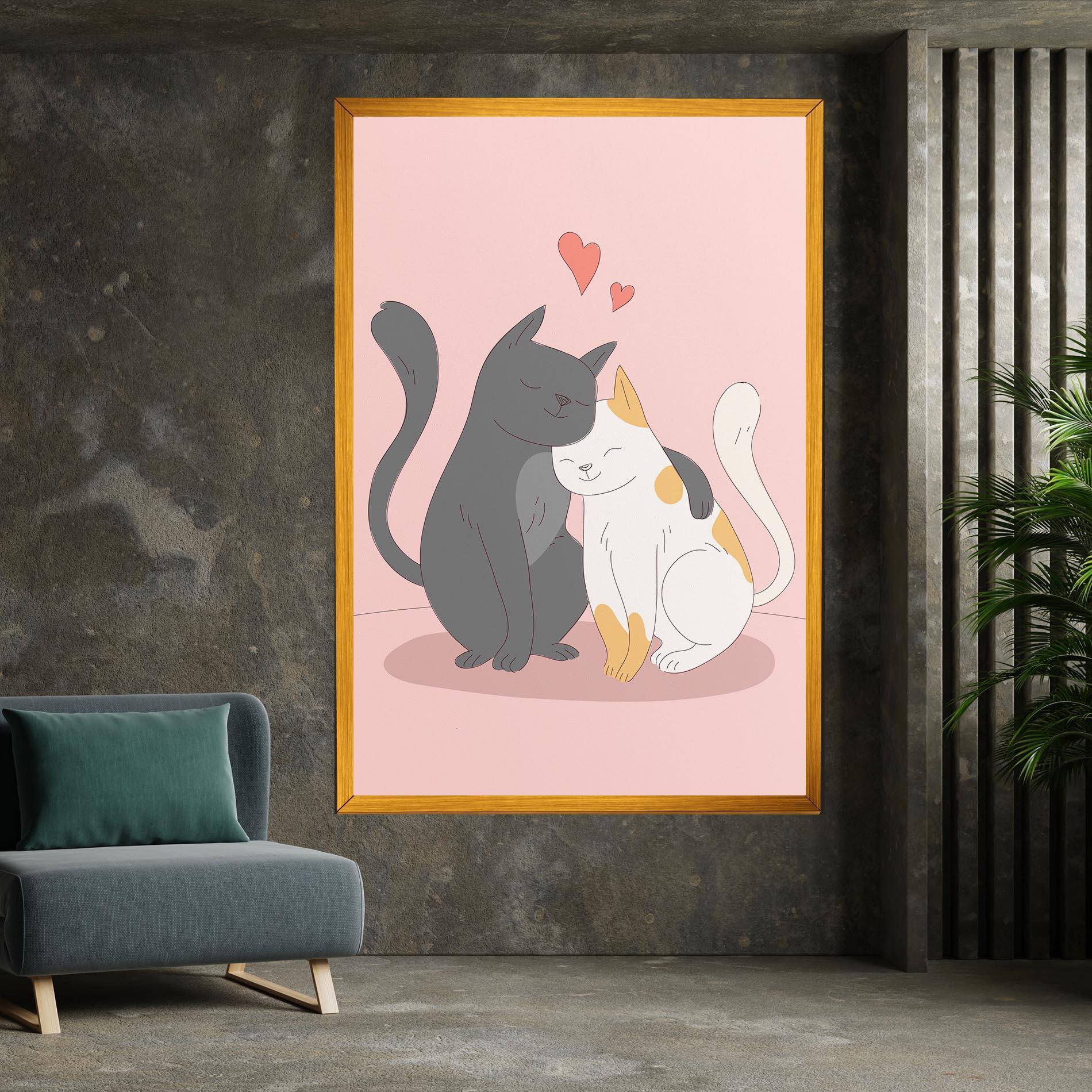Leinwandbild Lover Cats mockup 7