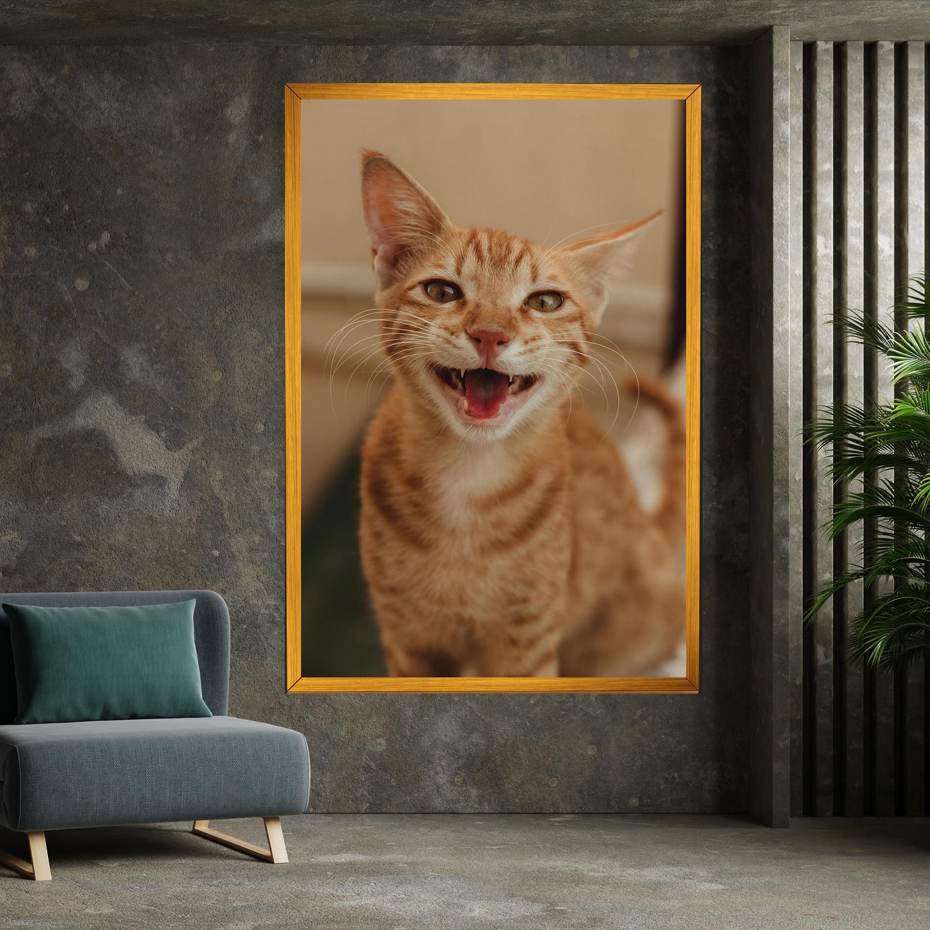 Orange Cat Smiling mockup 7