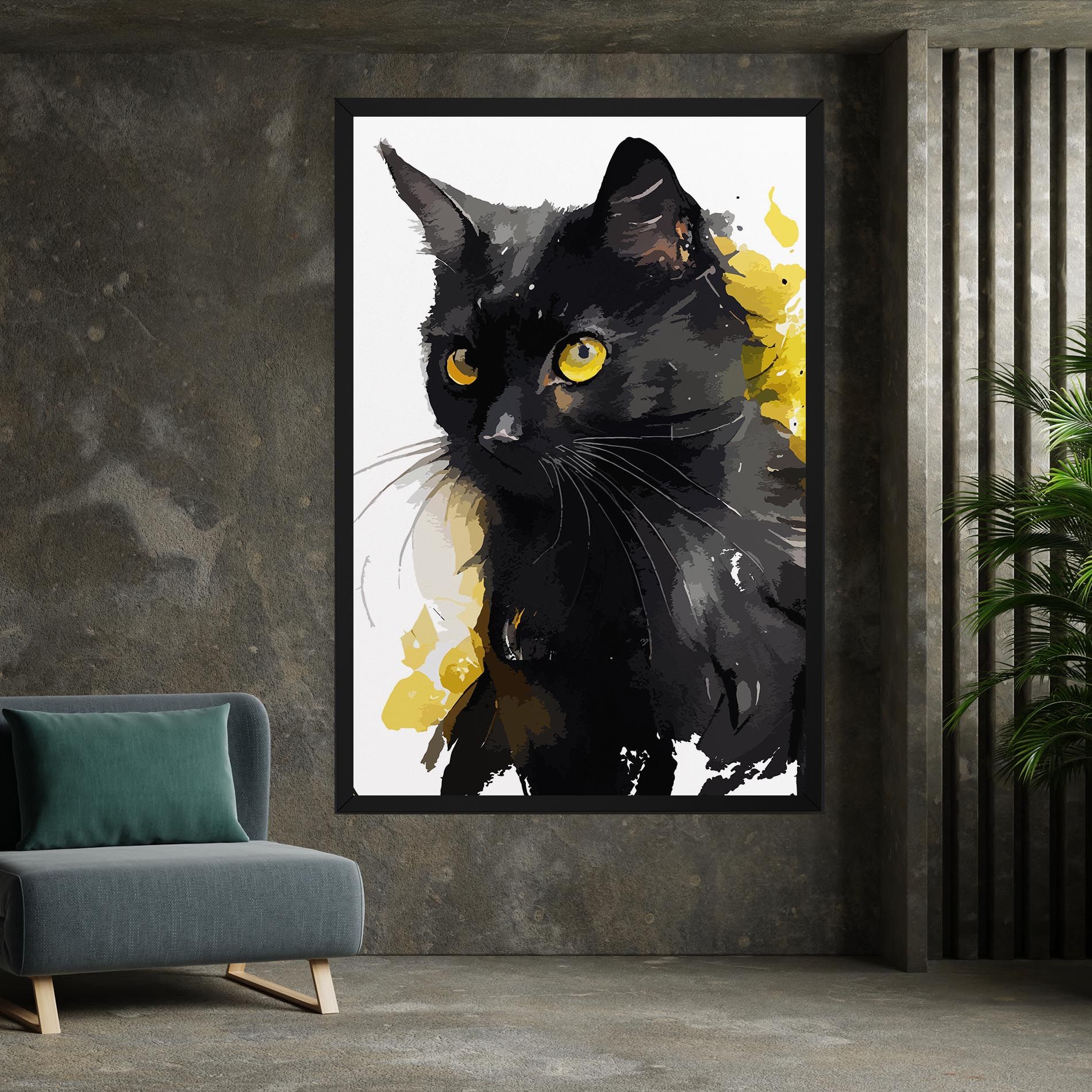 Beautiful Black Cat mockup 7
