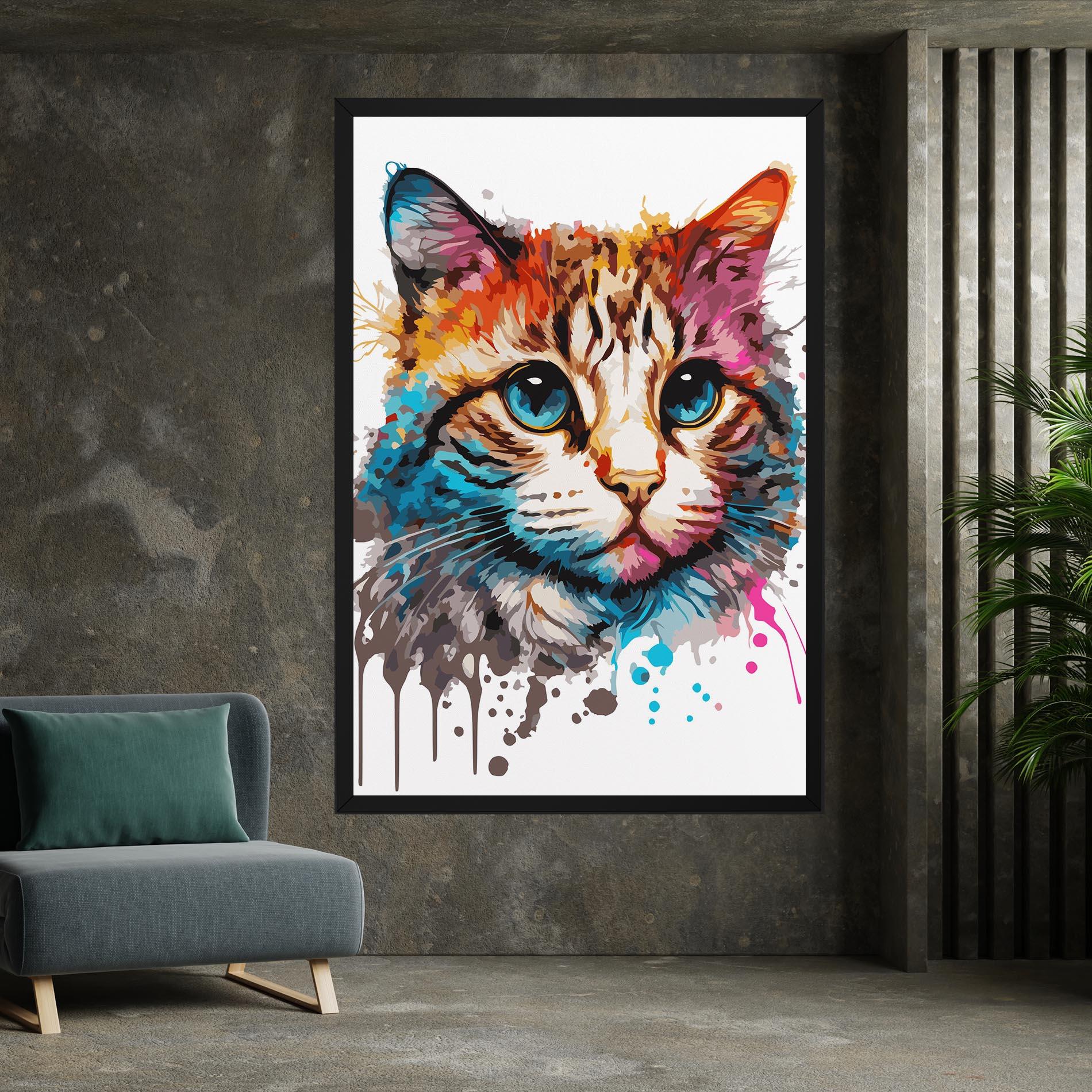 Leinwandbild Blue Eyes Cat mockup 7