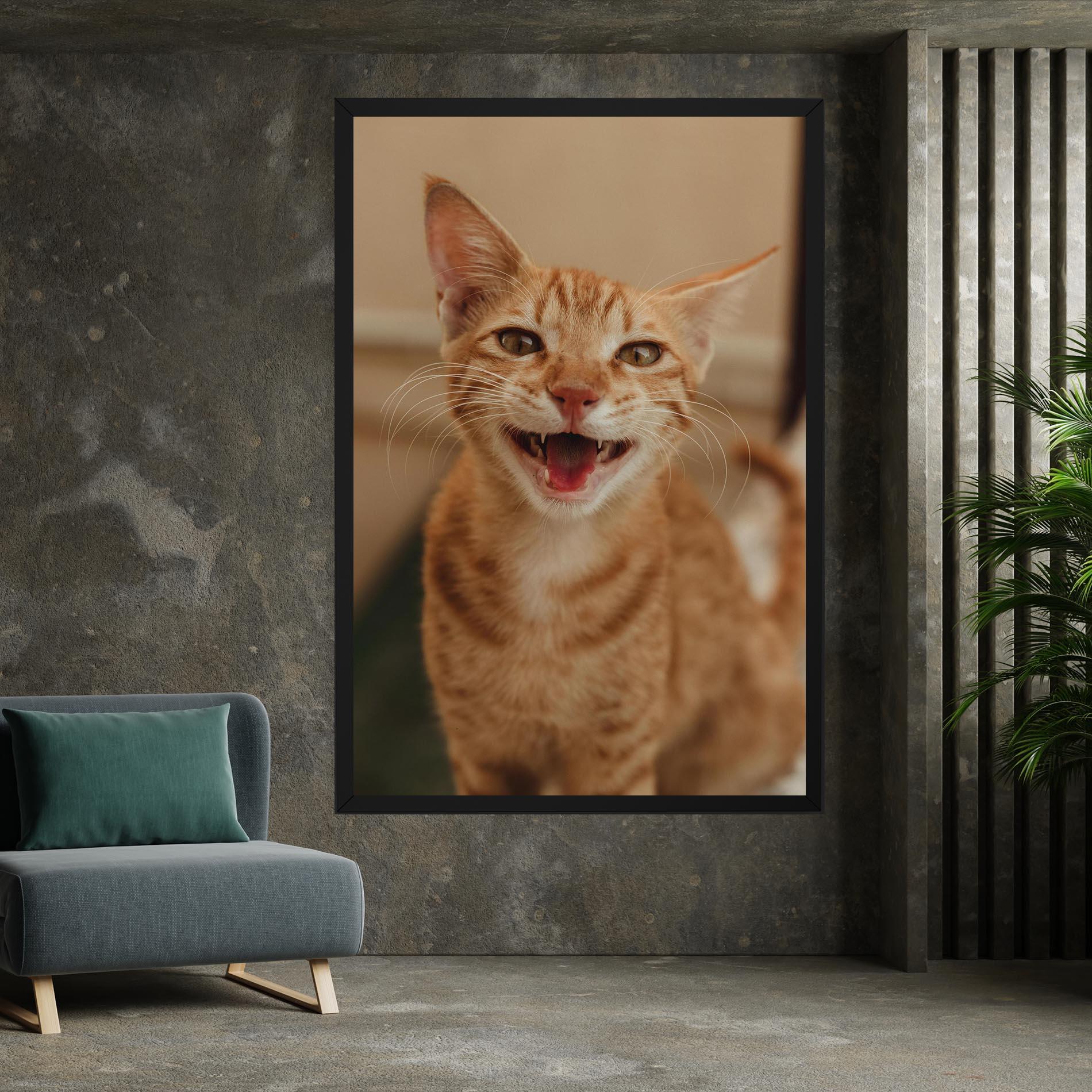 Leinwandbild Orange Cat Smiling mockup 7