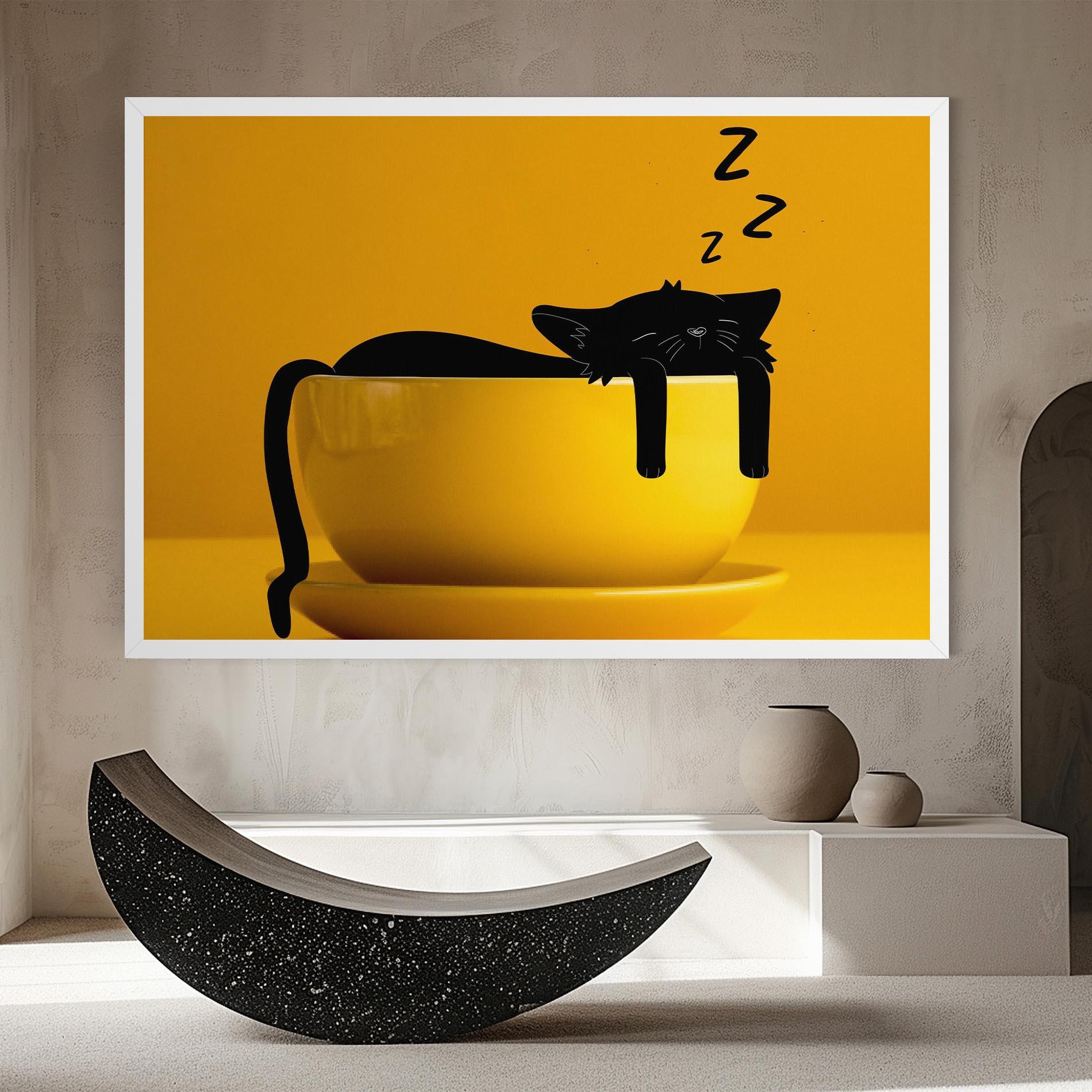 Leinwandbild Cat In A Cup mockup 8