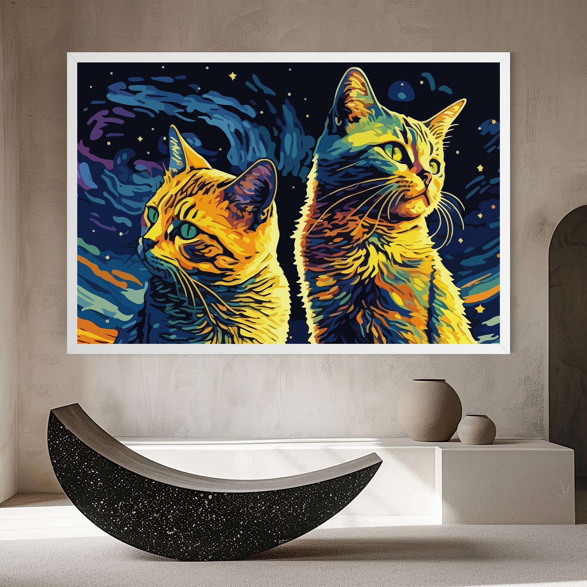 Leinwandbild Cat Painting mockup 8