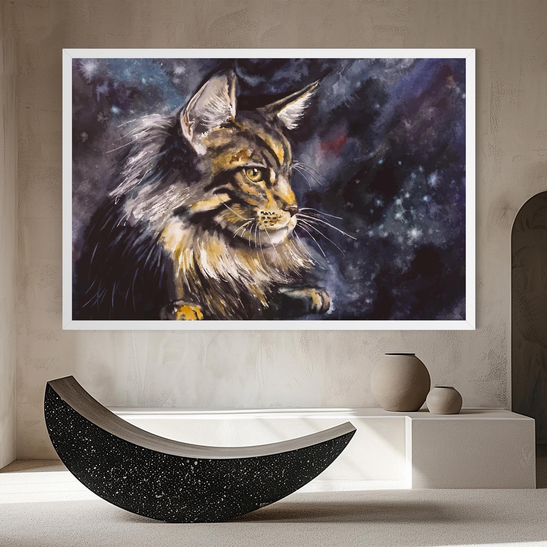 Leinwandbild Cat Watercolor Art mockup 8