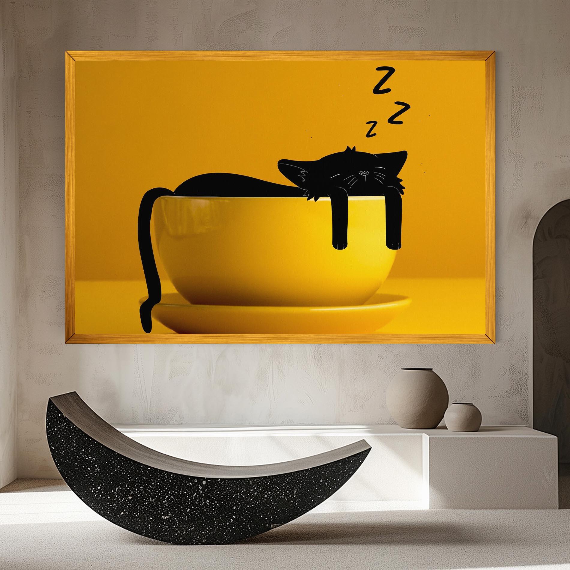 Leinwandbild Cat In A Cup mockup 8