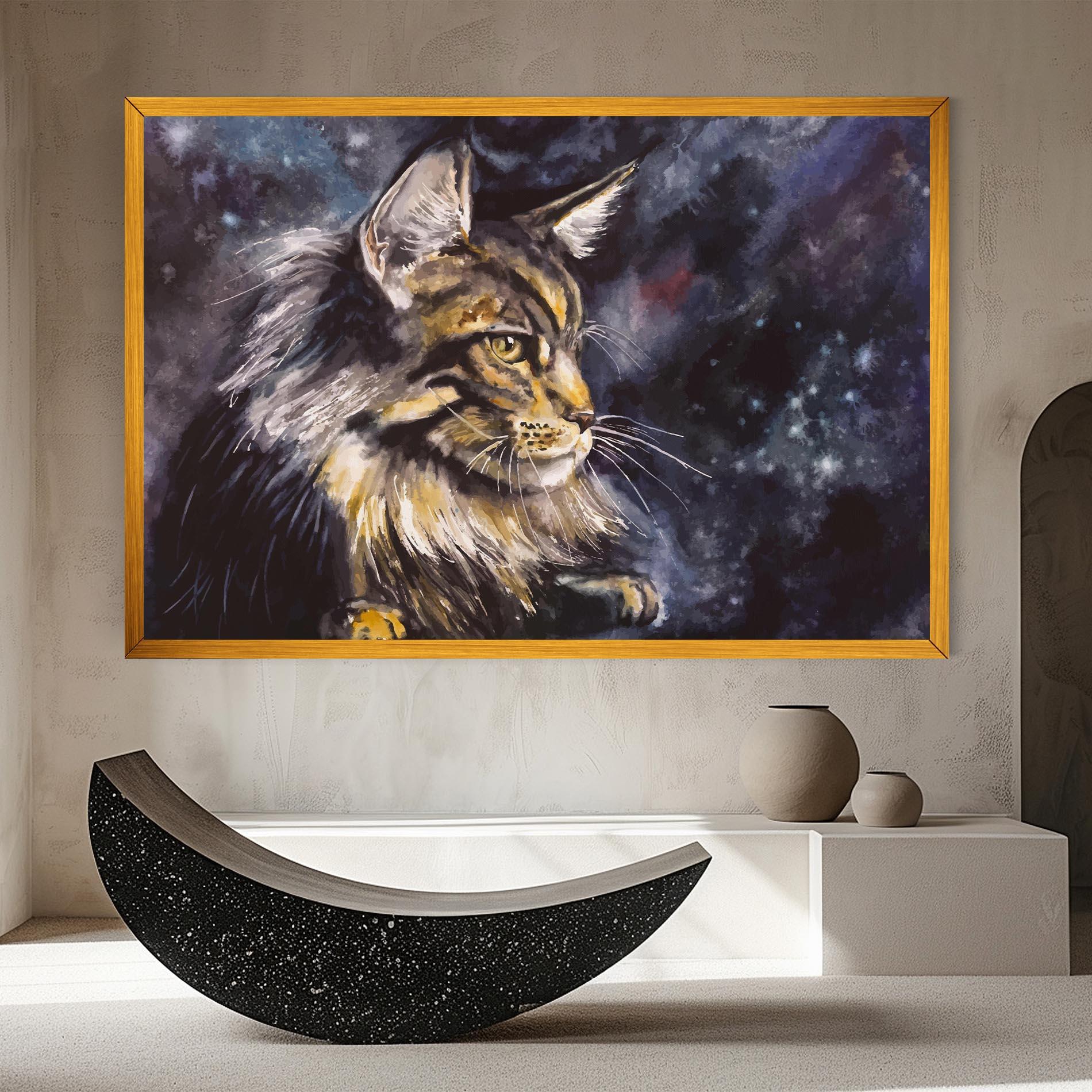 Leinwandbild Cat Watercolor Art mockup 8